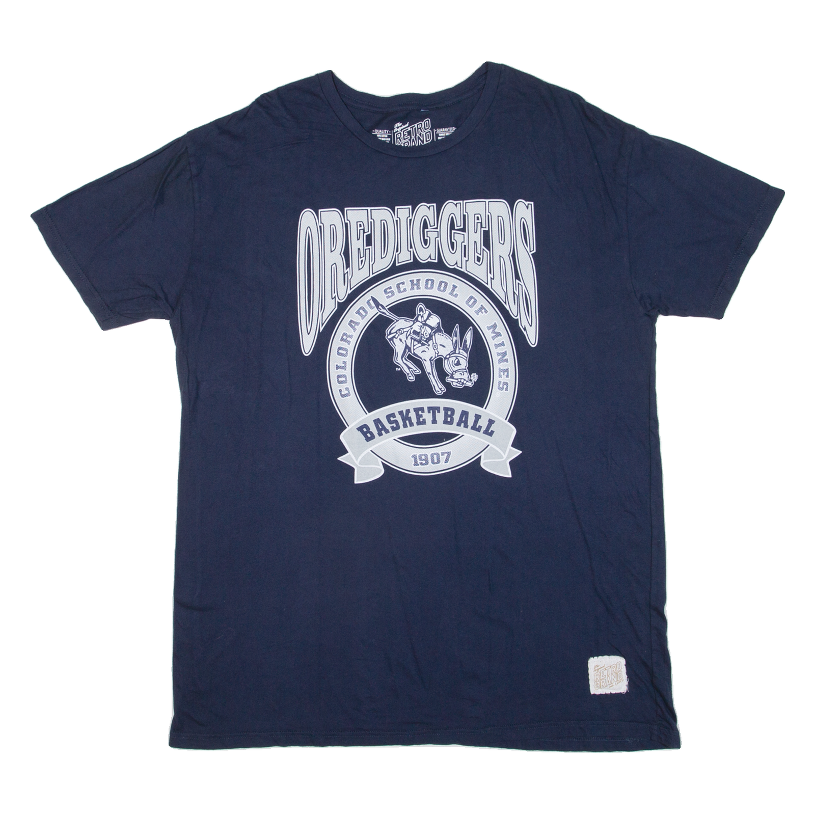 THE RETRO BRAND Colorado School Of Mines Mens T-Shirt Blue USA L Refurbished - N/A refurbished available on Cerqular