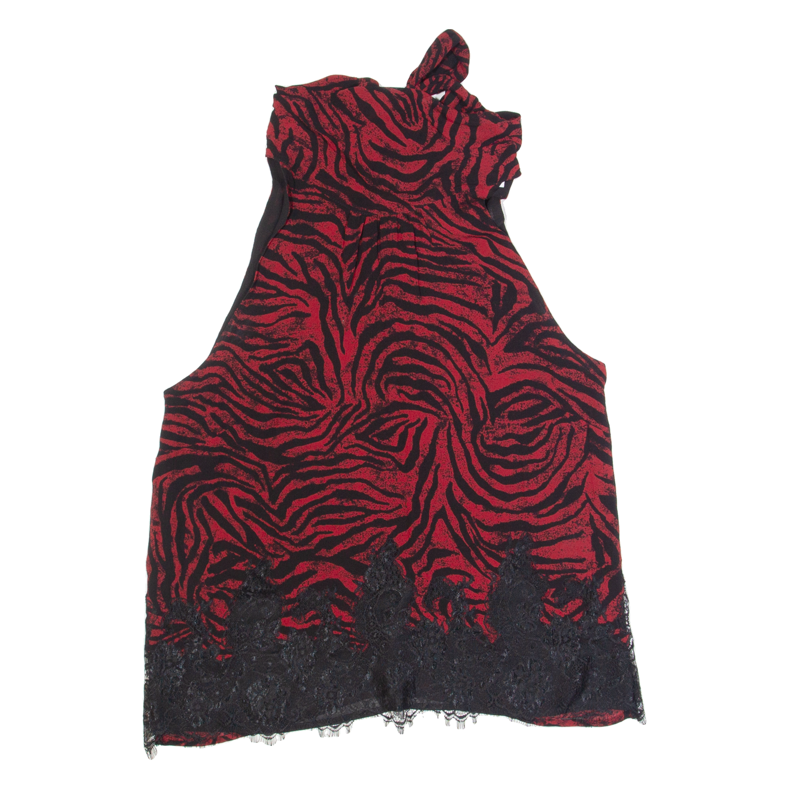 MINT VELVET Womens Printed Vest Red Sleeveless Viscose Animal Print UK 14 Refurbished - N/A refurbished available on Cerqular