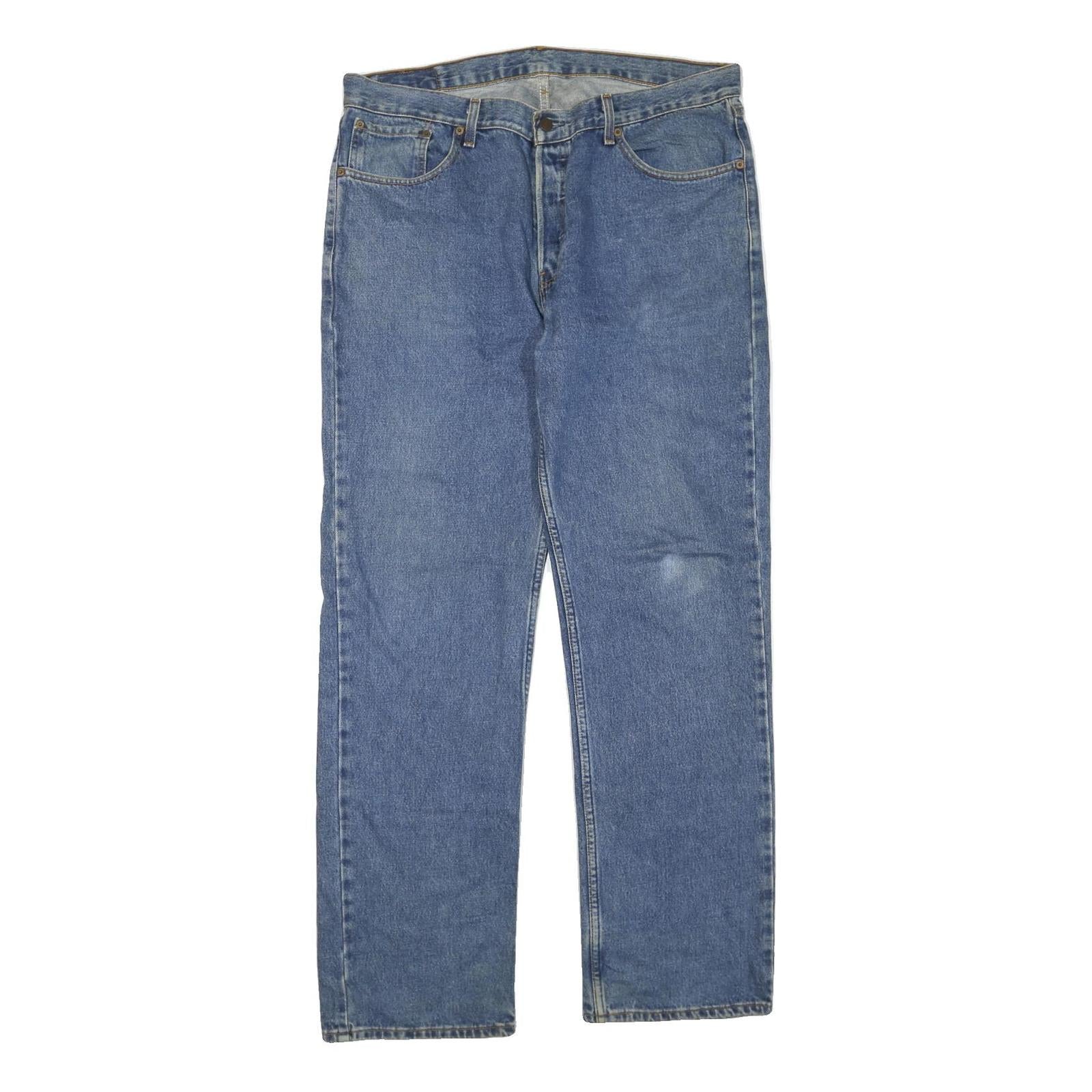 LEVI'S 582 02 Mens Regular Blue Denim Light W38 L34 Classic Zip Jeans Refurbished - N/A refurbished available on Cerqular