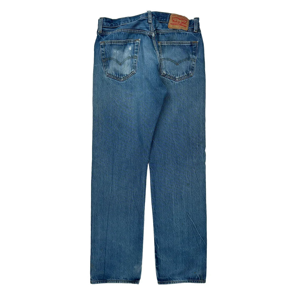 Levis Jeans - 32W 31L Blue Denim Refurbished - Thrifted (note: this is a term often used to describe second- refurbished available on Cerqular
