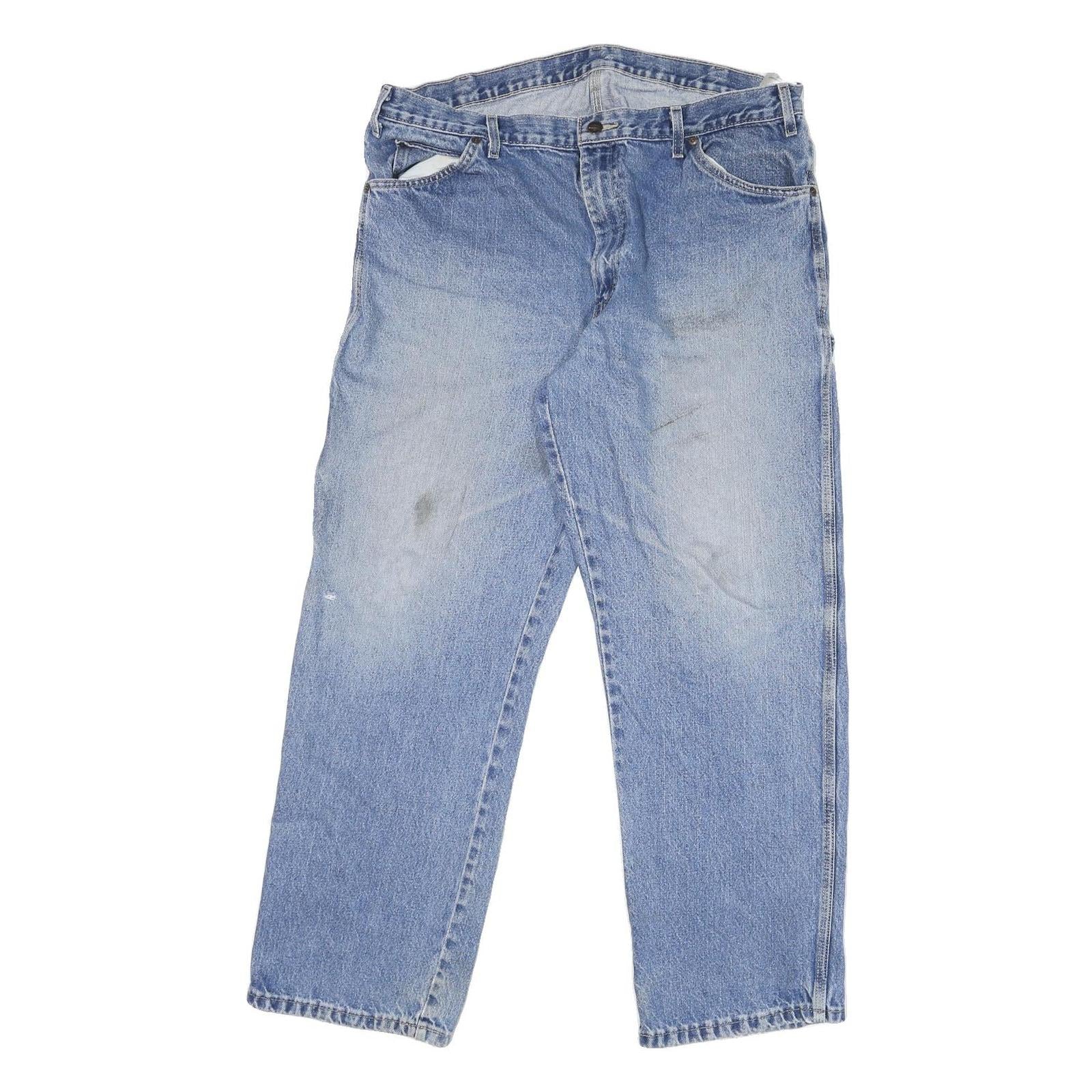 DICKIES Mens Jeans Blue Regular Straight Denim Light W38 L30 Workwear Zip Refurbished - N/A refurbished available on Cerqular
