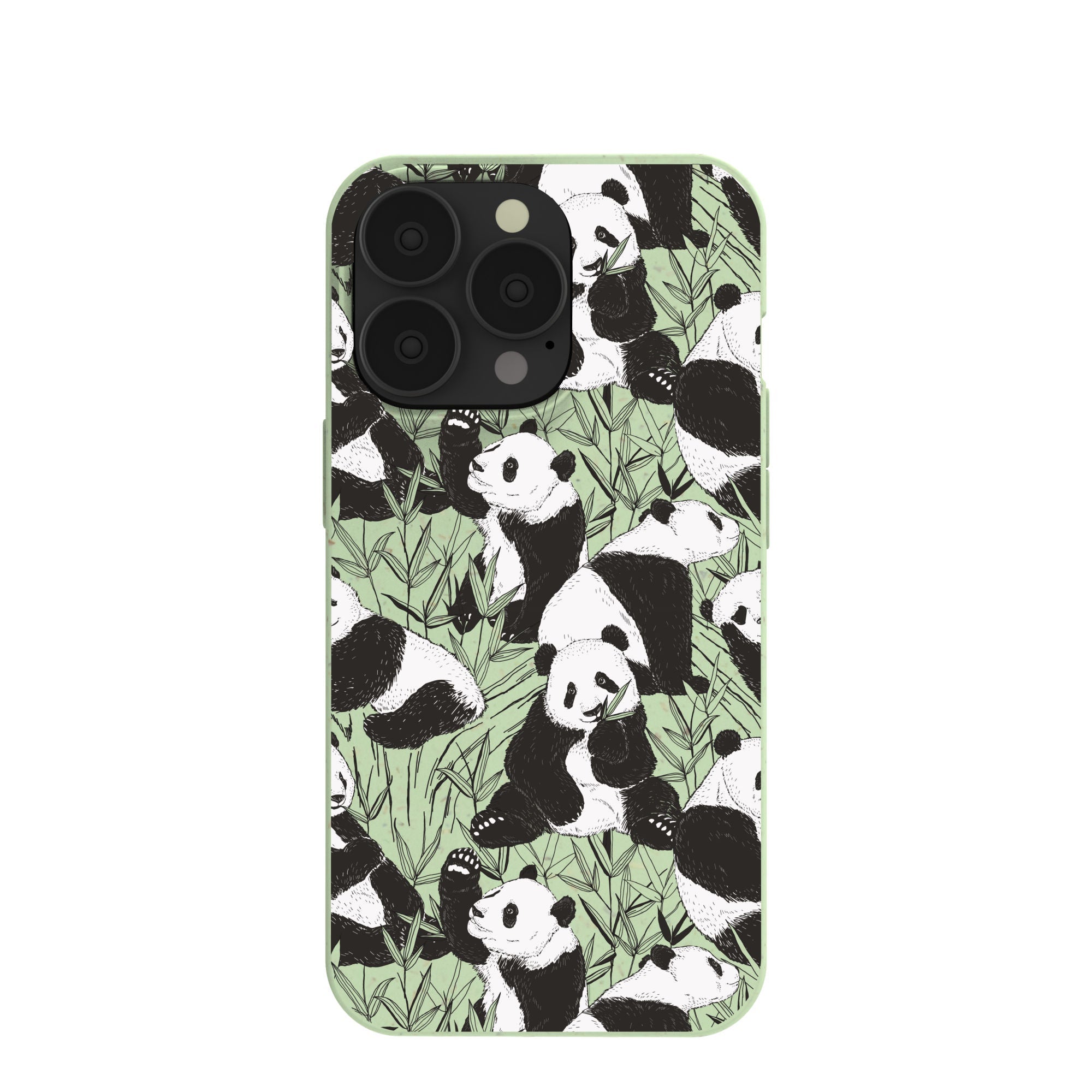 Sage Green Pandamonium iPhone 13 Pro Case Refurbished - Pela Case refurbished available on Cerqular