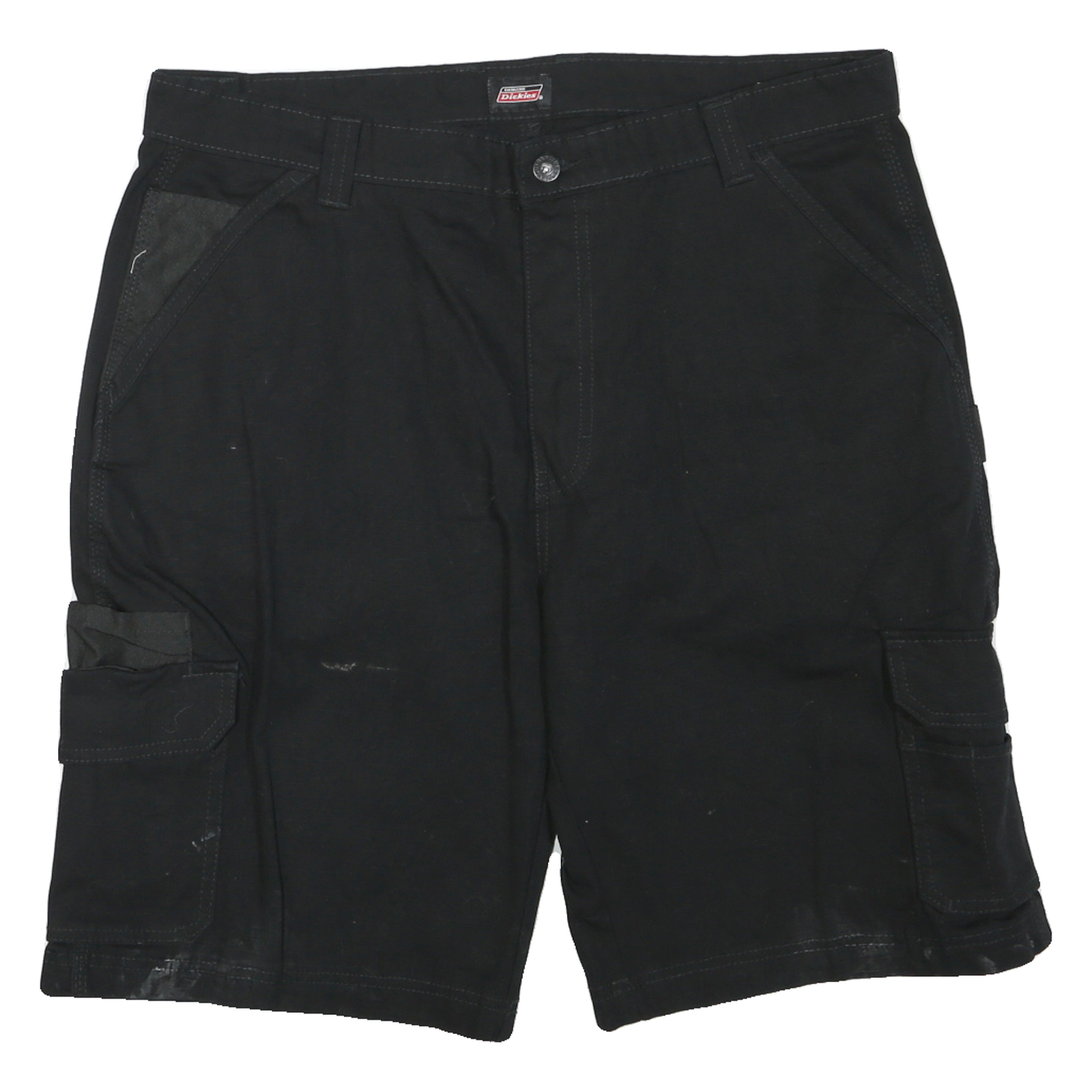 DICKIES Mens Black Cargo Shorts XL W36 Workwear Durable Polyester Refurbished - N/A refurbished available on Cerqular