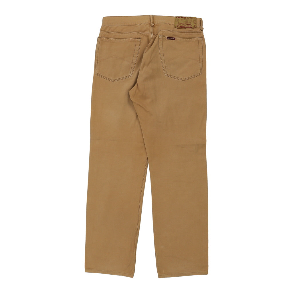 Carrera Trousers - 32W 32L Beige Cotton Refurbished - Thrifted (note: this is a term often used to describe second- refurbished available on Cerqular