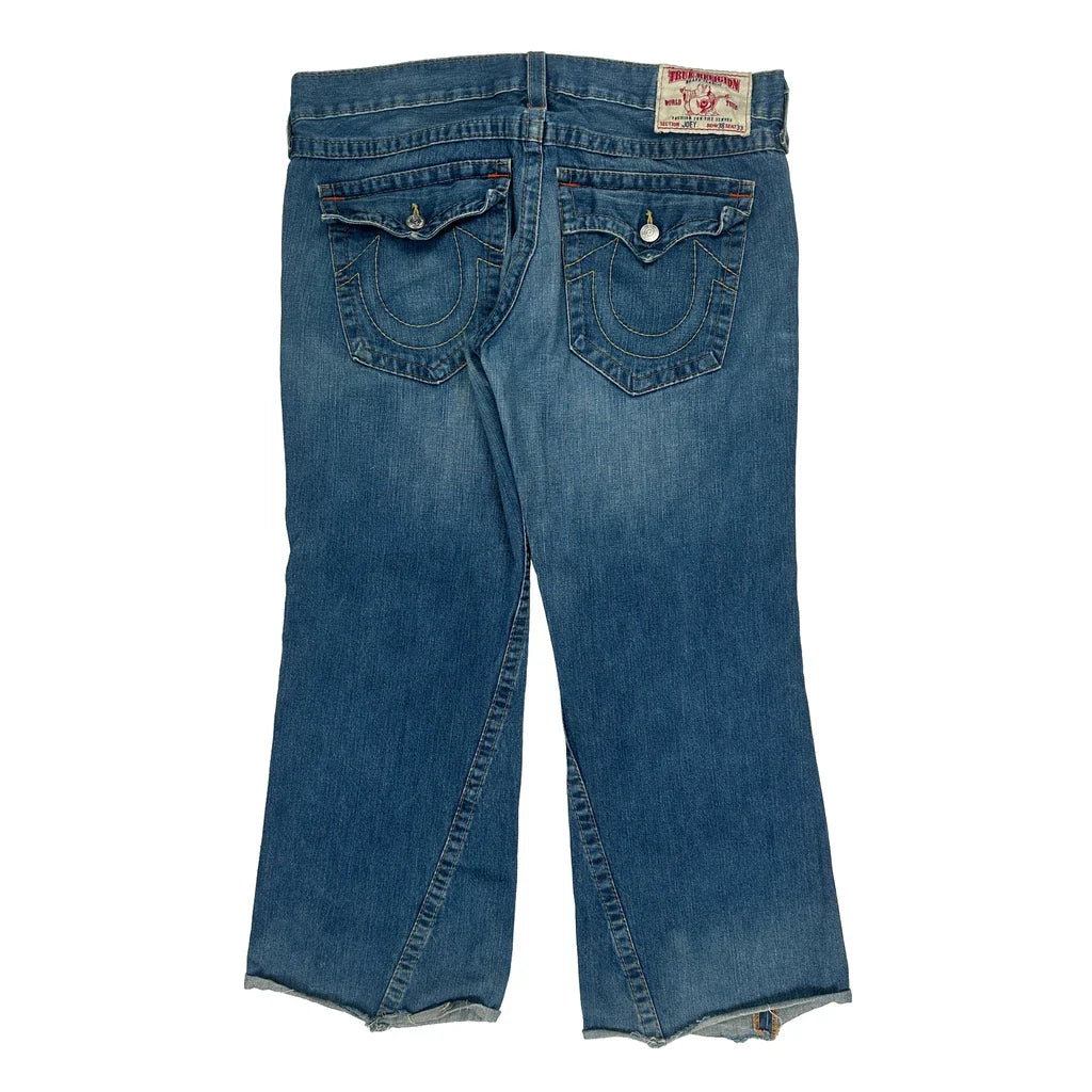 True Religion Wide Leg Jeans - 40W 30L Blue Cotton Refurbished - Thrifted (note: this is a term often used to describe second- refurbished available on Cerqular