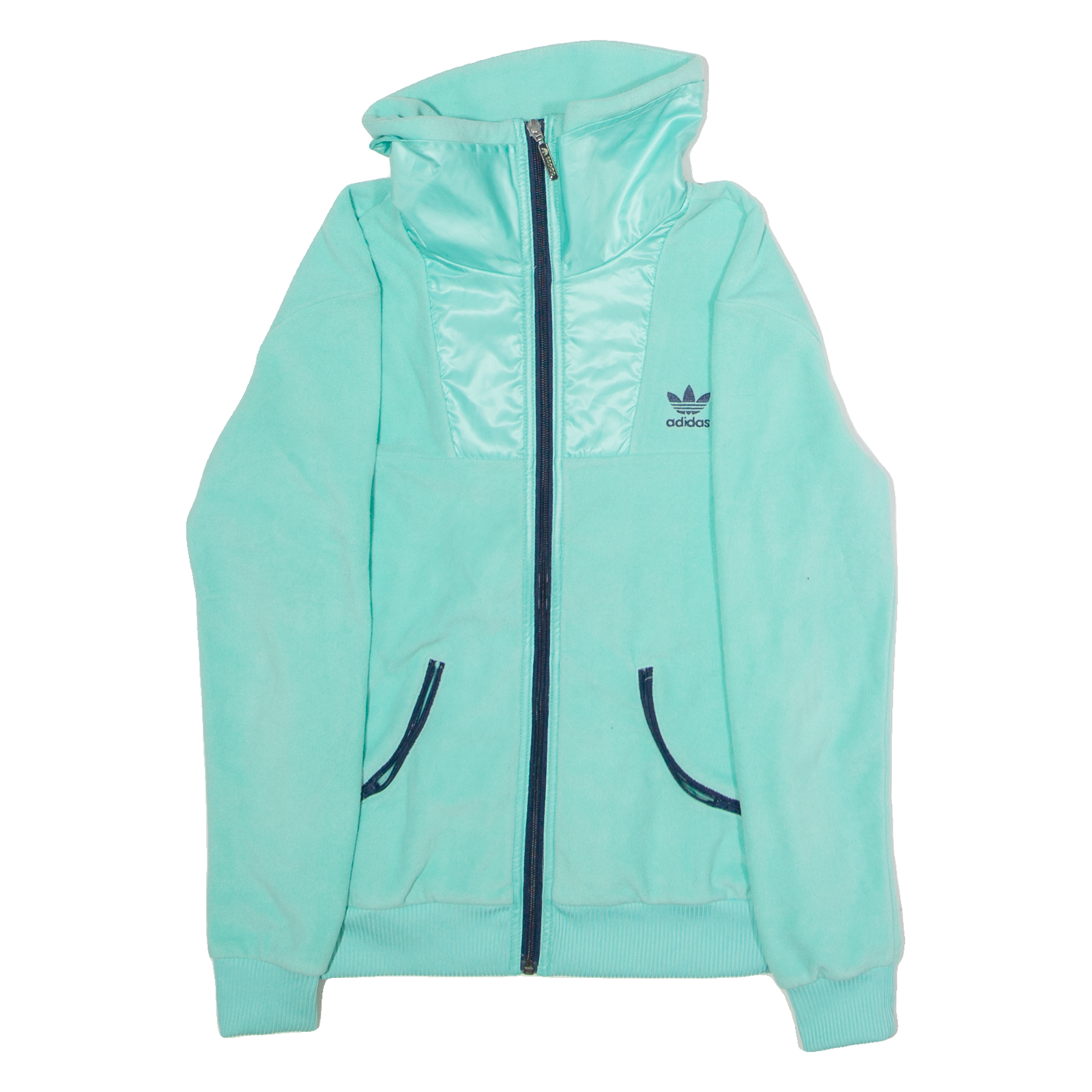 ADIDAS ORIGINALS Womens Fleece Jacket Green UK 6 Refurbished - N/A refurbished available on Cerqular