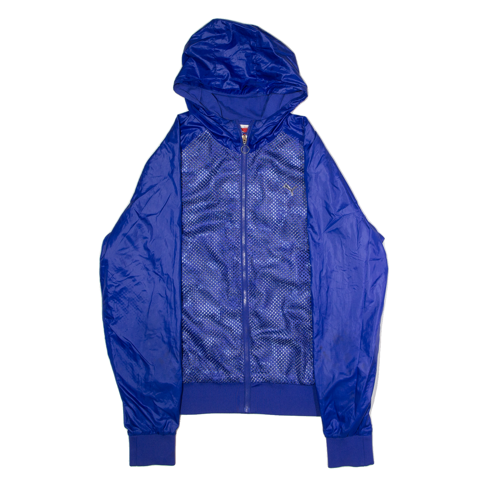 PUMA Mens Windbreaker Jacket Blue Mesh Hooded L Refurbished - N/A refurbished available on Cerqular