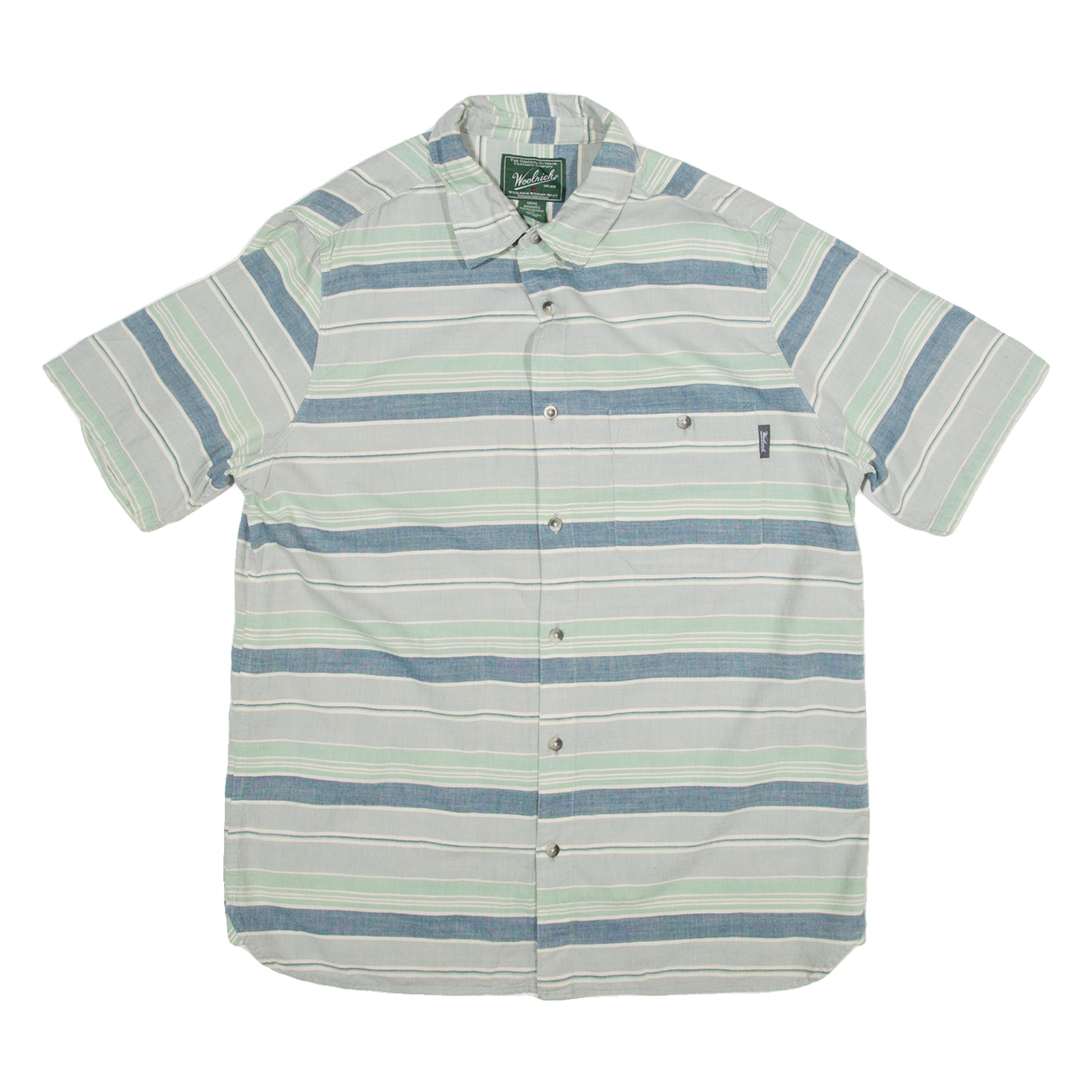 WOOLRICH Mens Shirt Blue Striped L Refurbished - N/A refurbished available on Cerqular