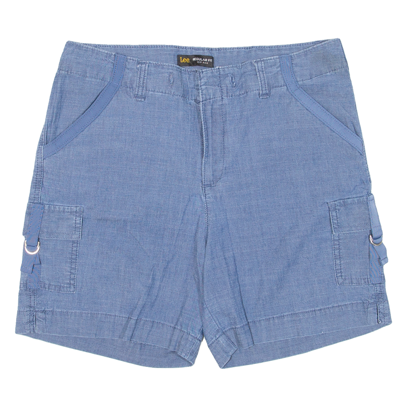 LEE Womens Cargo Shorts Blue M W32 Refurbished - N/A refurbished available on Cerqular