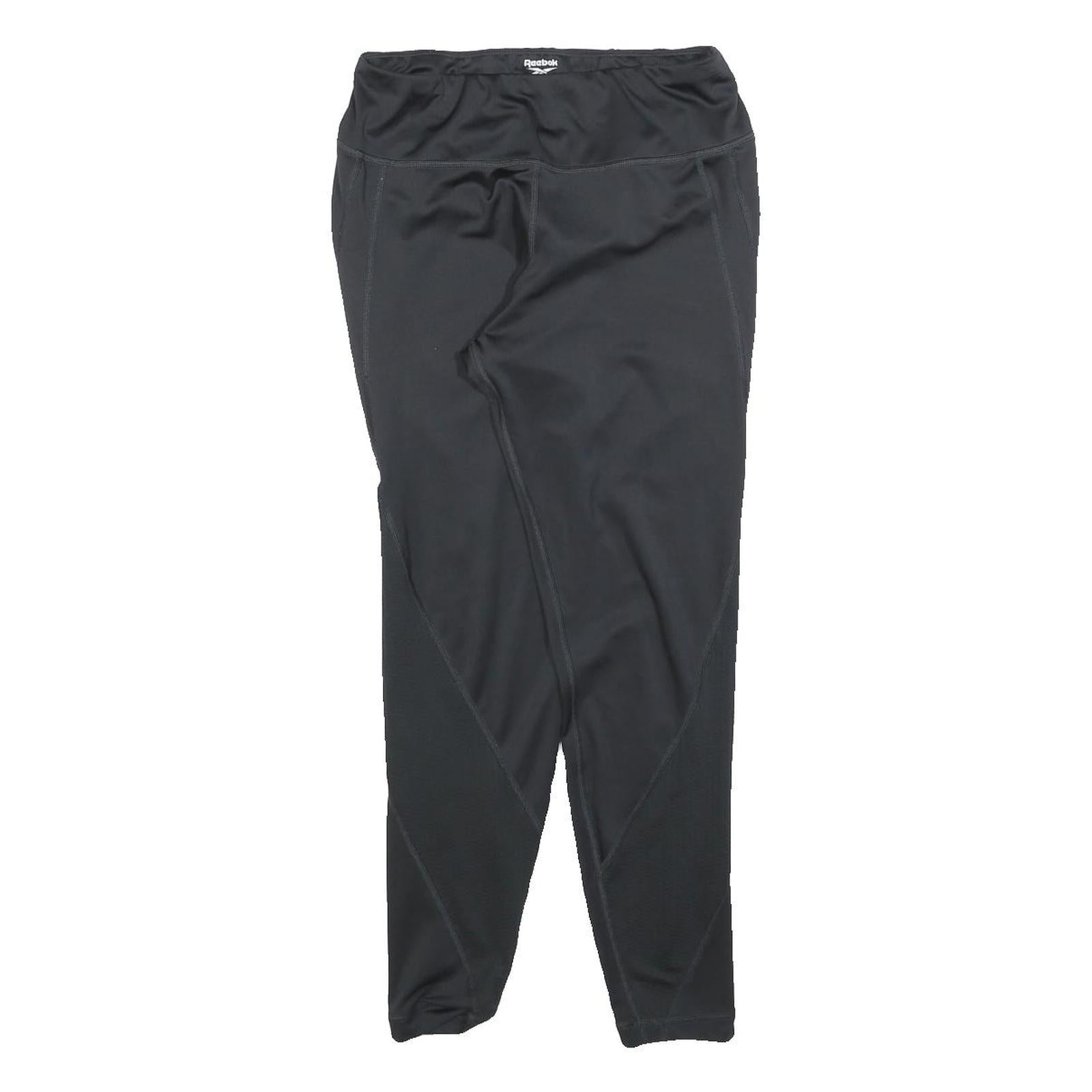 REEBOK Womens Joggers Black M W26 L27 Polyester Blend Slim Tapered Fit Refurbished - N/A refurbished available on Cerqular