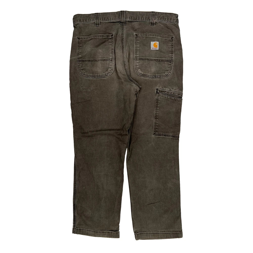 Buy Carhartt Carpenter Trousers - 34W 31L Brown Cotton Refurbished - $60.29 Carhartt Carpenter Trousers - 34W 31L Brown Cotton Refurbished - Thrifted (note: this is a term often used to describe second- refurbished available on Cerqular