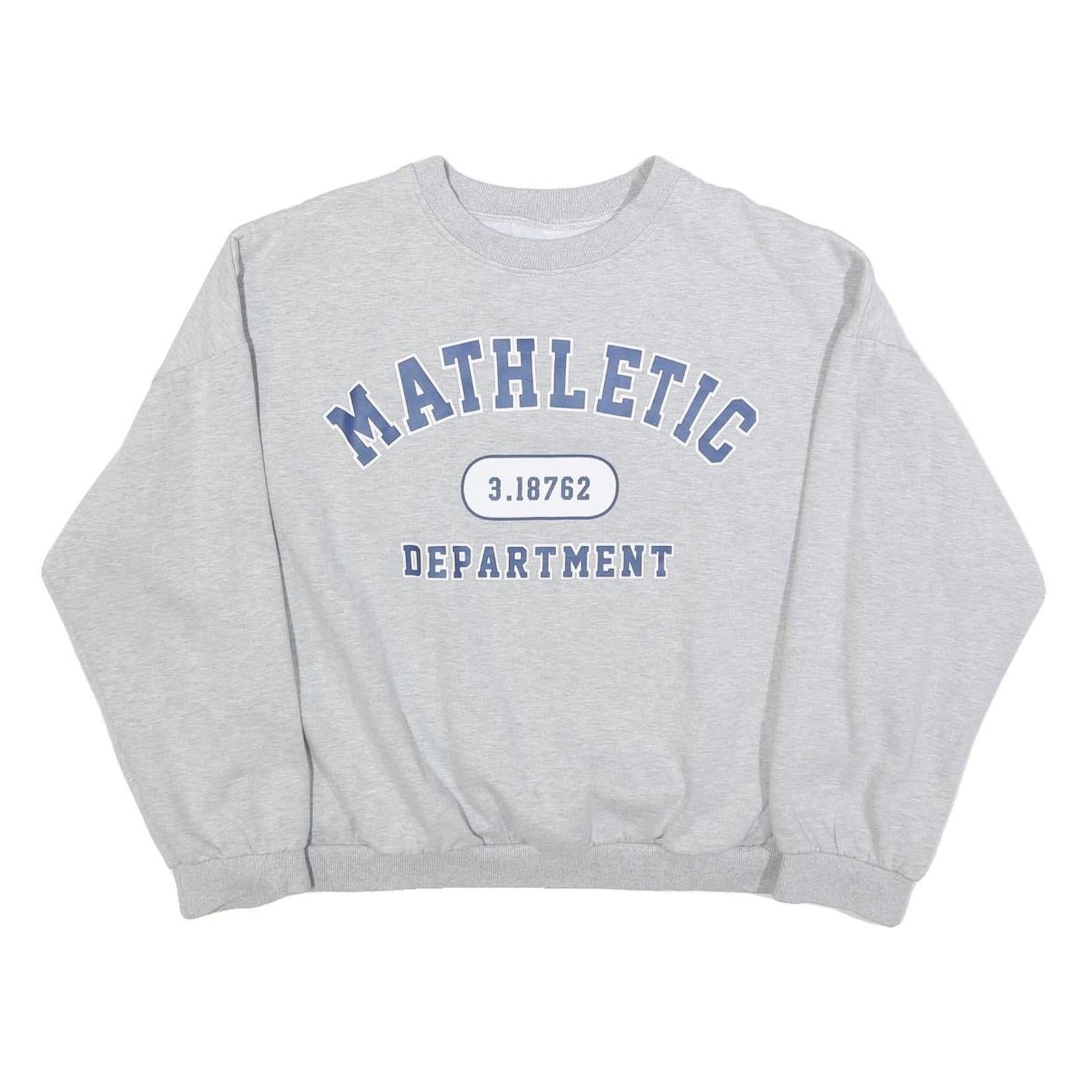 Buy Womens Grey Sweatshirt Mathletic Department Crew Neck L Casual Cotton Blend Refurbished - $27.29 Womens Grey Sweatshirt Mathletic Department Crew Neck L Casual Cotton Blend Refurbished - N/A refurbished available on Cerqular