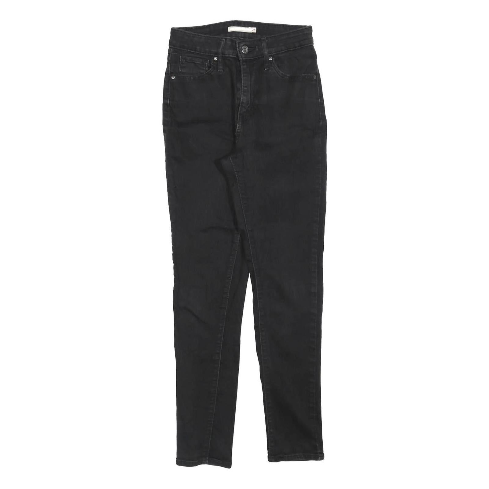 LEVI'S 721 Womens Jeans Black Slim Skinny Denim W27 L28 Stretch Zip Refurbished - N/A refurbished available on Cerqular