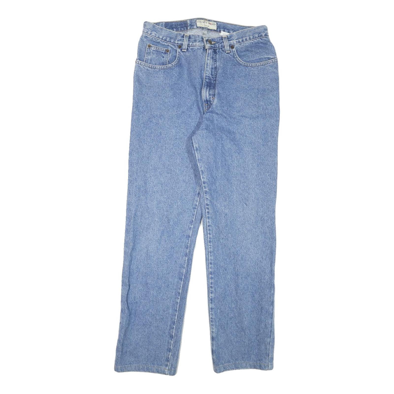 COUNTY SEAT Womens Regular Fit Blue Denim Jeans W30 L29 Classic Zip Closure Refurbished - N/A refurbished available on Cerqular