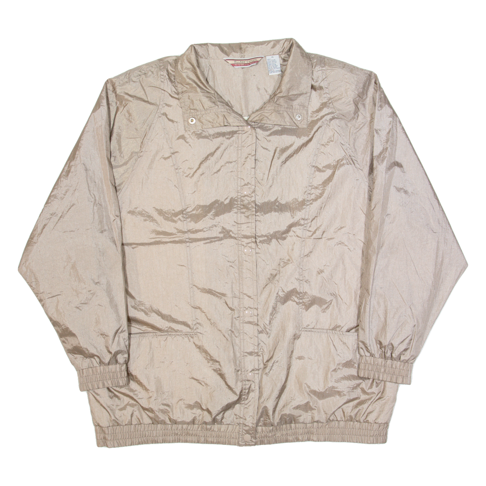 TUDOR COURT Womens Jacket Beige Nylon 90s XL Refurbished - N/A refurbished available on Cerqular