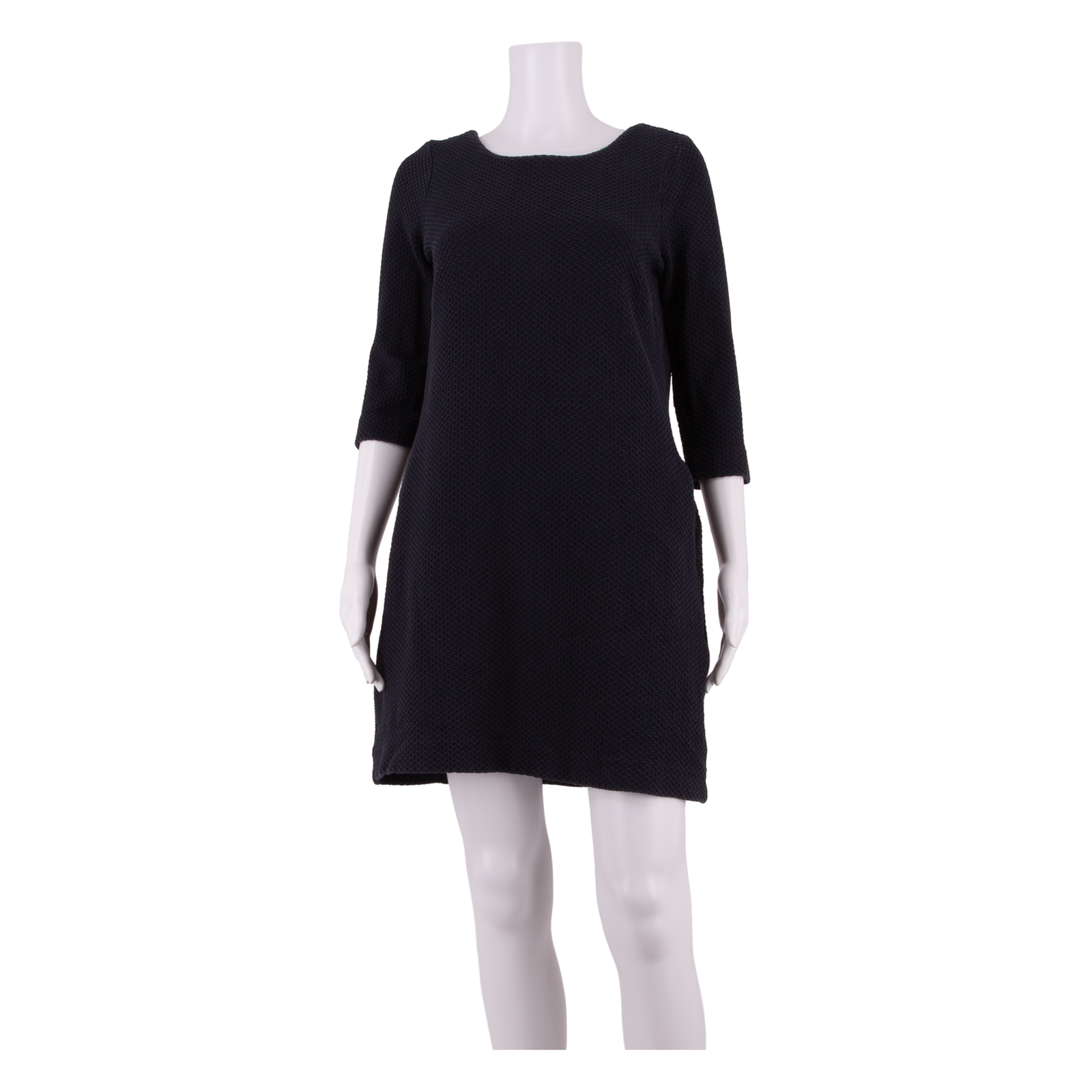 GANNI Pockets Womens A-Line Dress Blue Knee Length S Refurbished - N/A refurbished available on Cerqular
