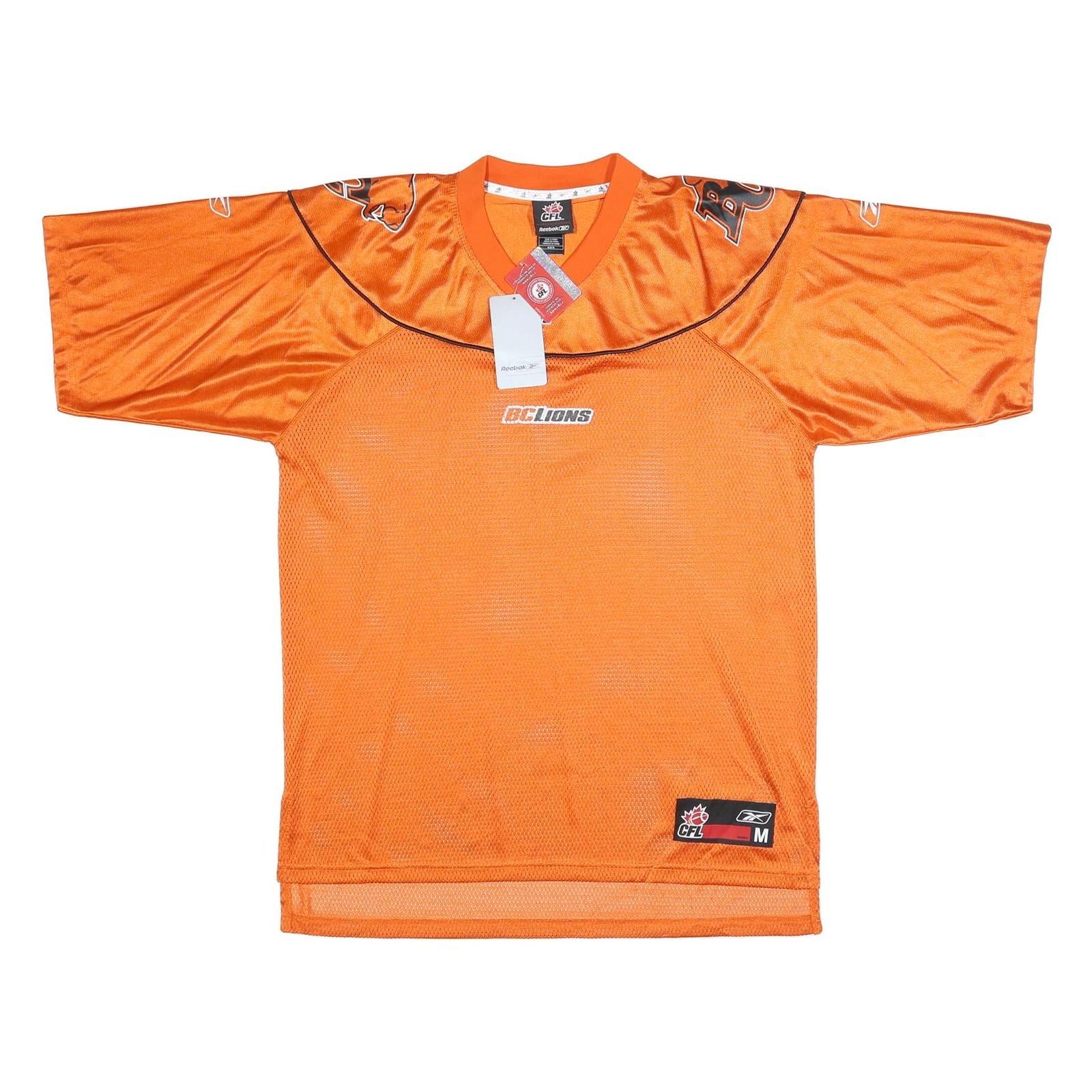 REEBOK Mens Orange BC Lions Graphic T-Shirt M Short Sleeve V-Neck Sportswear Refurbished - N/A refurbished available on Cerqular