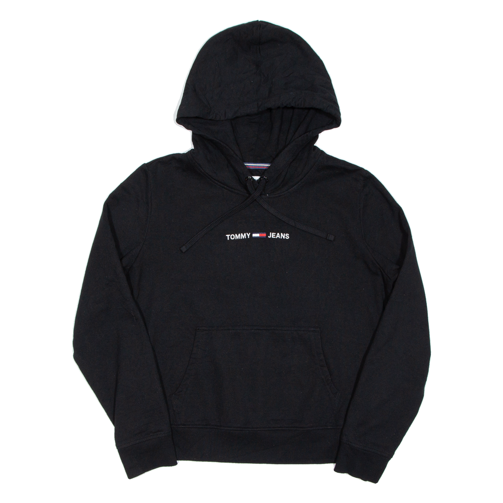 TOMMY JEANS Cropped Womens Black Hoodie M Refurbished - N/A refurbished available on Cerqular