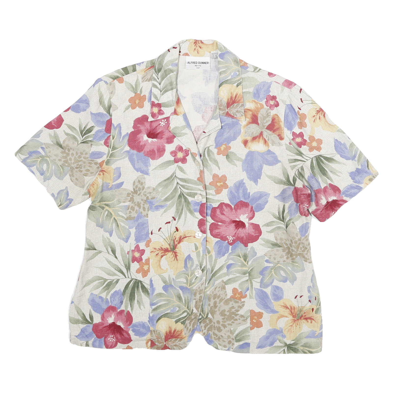 Buy ALFRED DUNNER Womens White & Floral Linen Blend Shirt S Summer Casual Button Up Refurbished - $16.89 ALFRED DUNNER Womens White & Floral Linen Blend Shirt S Summer Casual Button Up Refurbished - N/A refurbished available on Cerqular