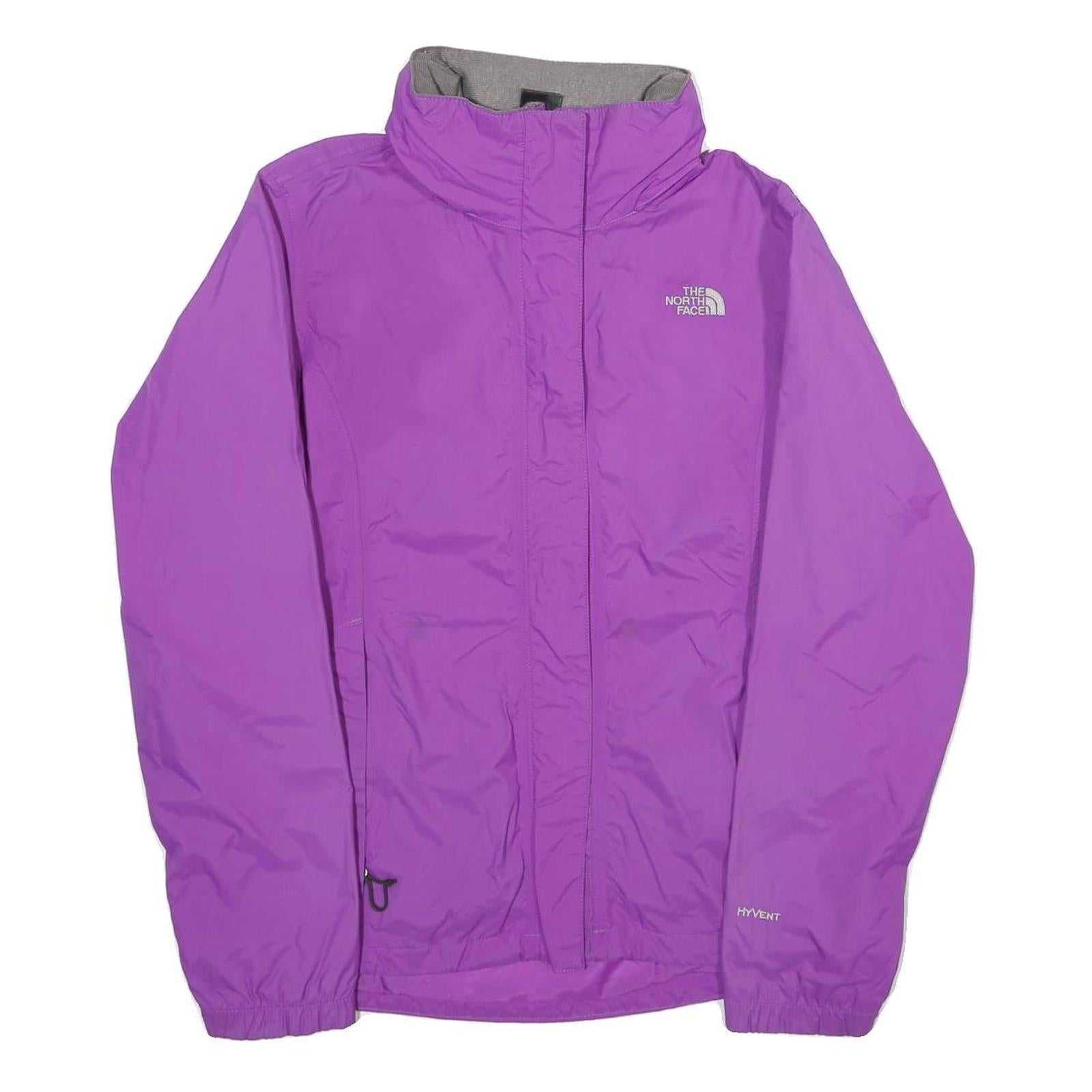 THE NORTH FACE Womens Purple Nylon Outdoor Jacket M Zip Plain Lightweight Refurbished - N/A refurbished available on Cerqular
