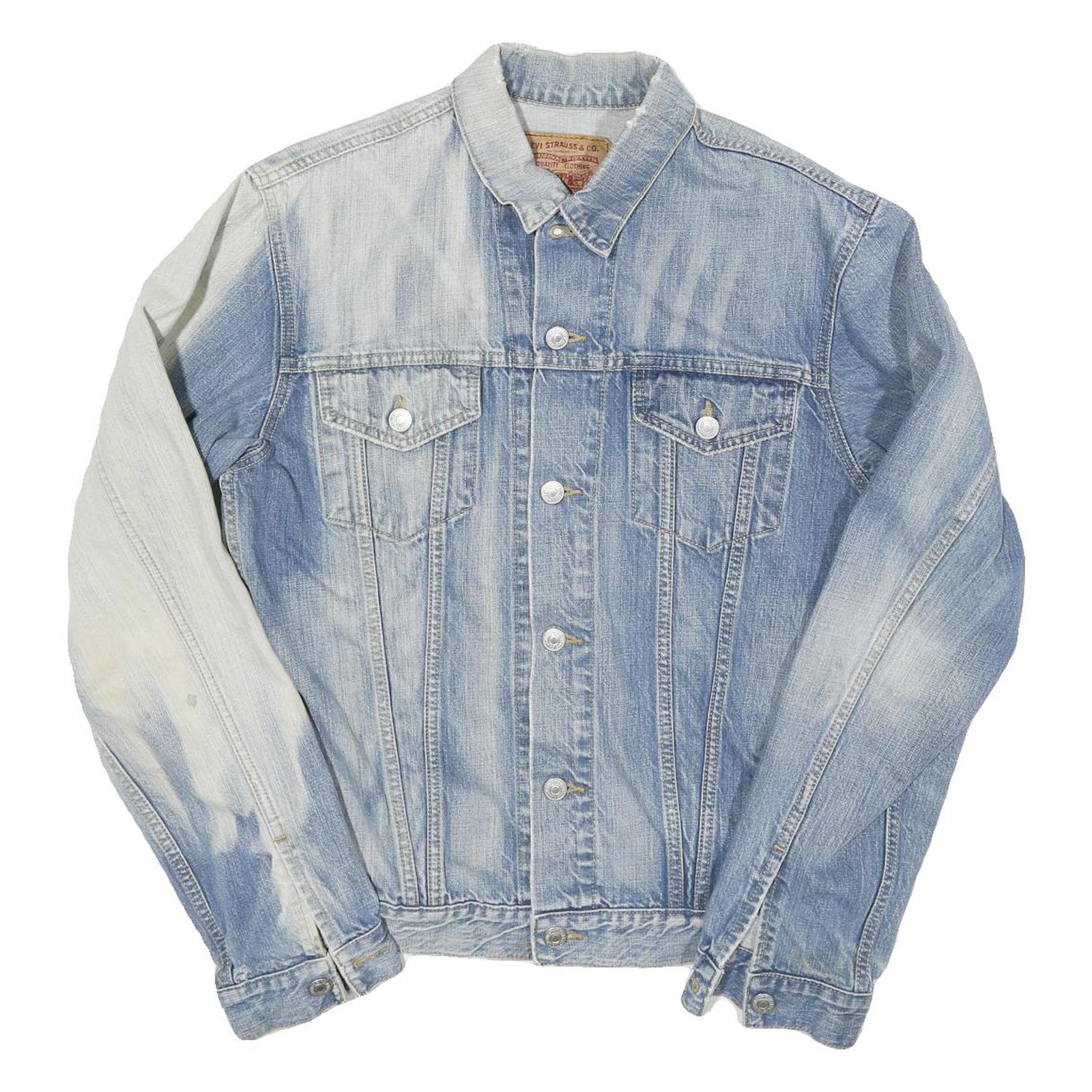 LEVI'S Mens Blue Denim Button Jacket XS Cotton Blend Classic Casual Refurbished - N/A refurbished available on Cerqular