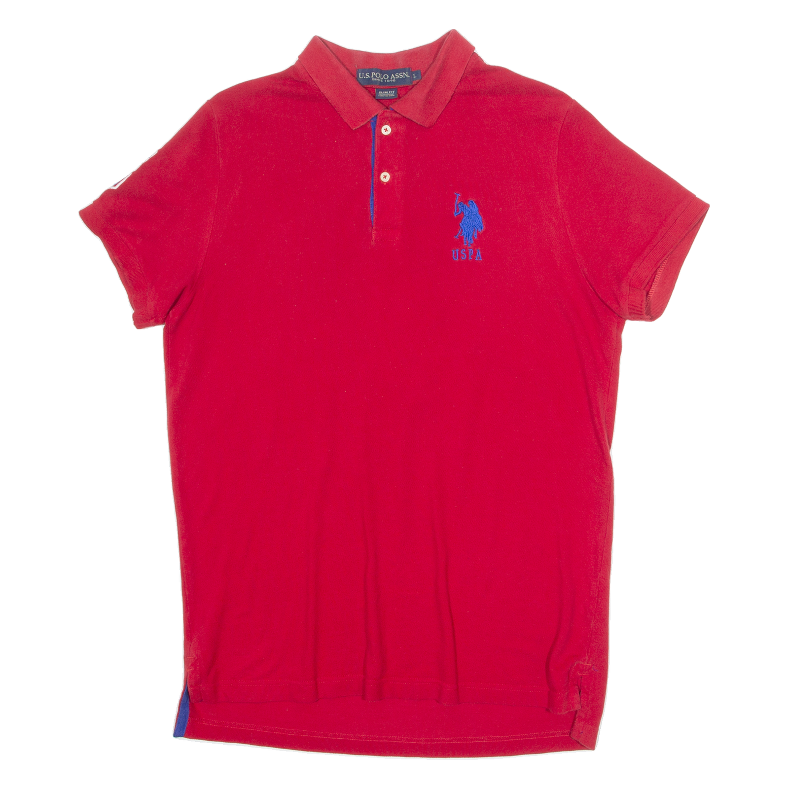 U.S. POLO ASSN. Slim Fit Mens Polo Shirt Red L Refurbished - N/A refurbished available on Cerqular