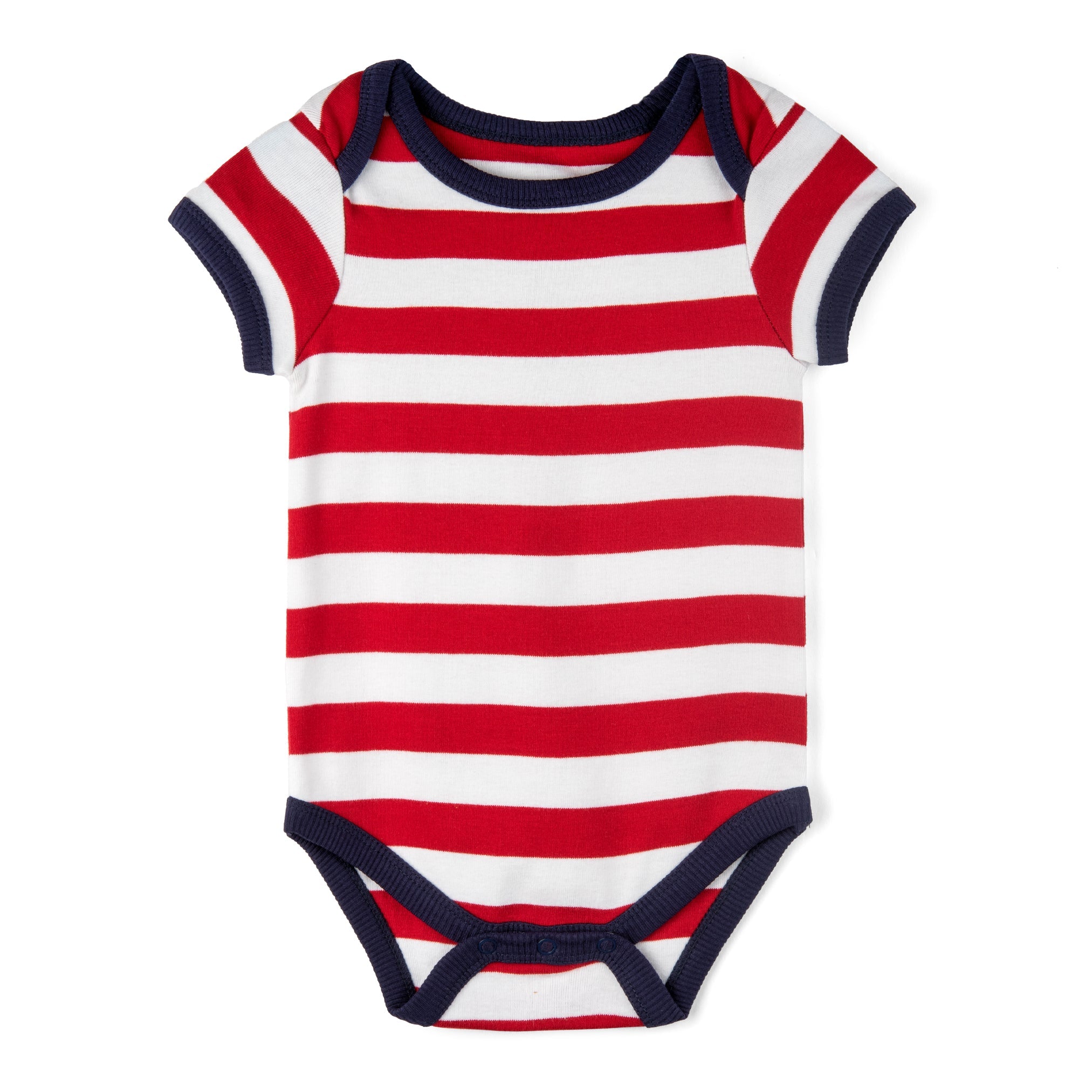 100% Organic Cotton Short Sleeve Baby Bodysuits | Color: Red Stripe | Size: 3-6 Months Refurbished - N/A (Note: There is no well-known brand named "M refurbished available on Cerqular