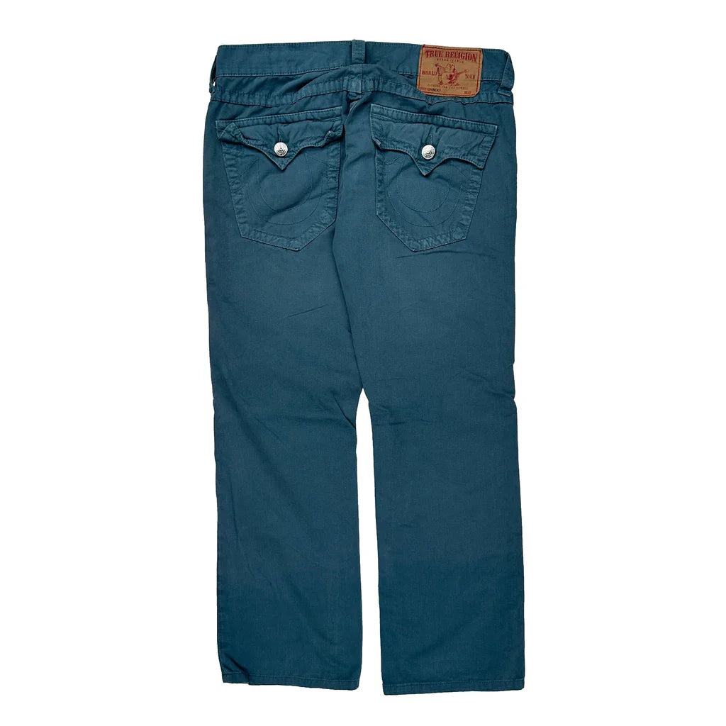 True Religion Jeans - 34W 30L Blue Cotton Refurbished - Thrifted (note: this is a term often used to describe second- refurbished available on Cerqular
