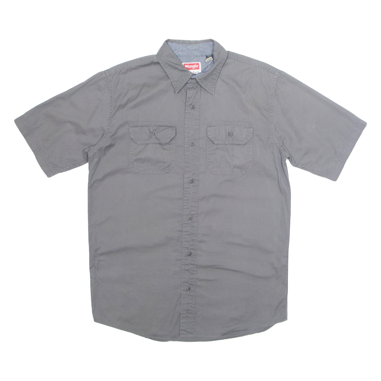WRANGLER Mens Plain Shirt Grey S Refurbished - N/A refurbished available on Cerqular
