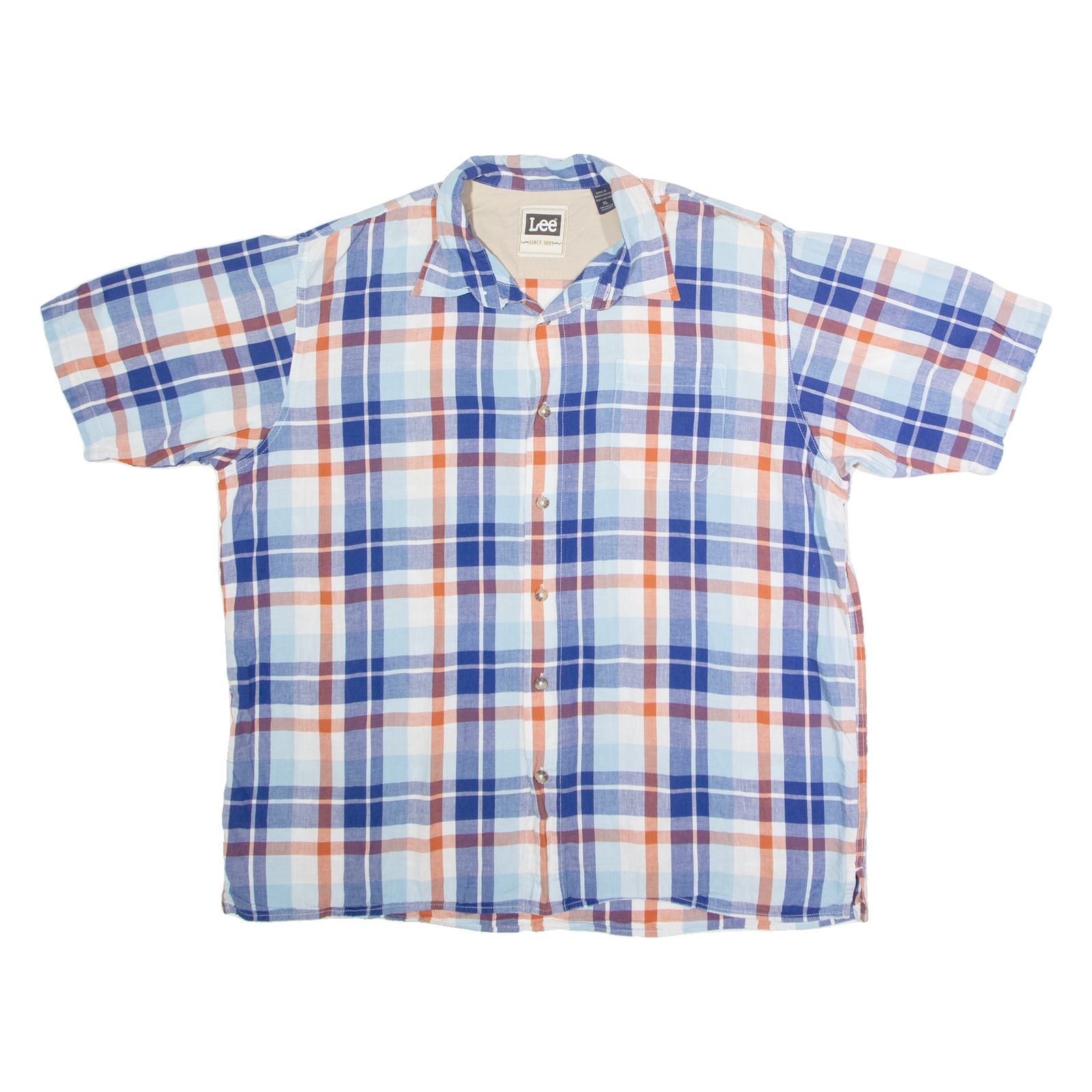 LEE Mens Shirt Blue Check XL Refurbished - N/A refurbished available on Cerqular