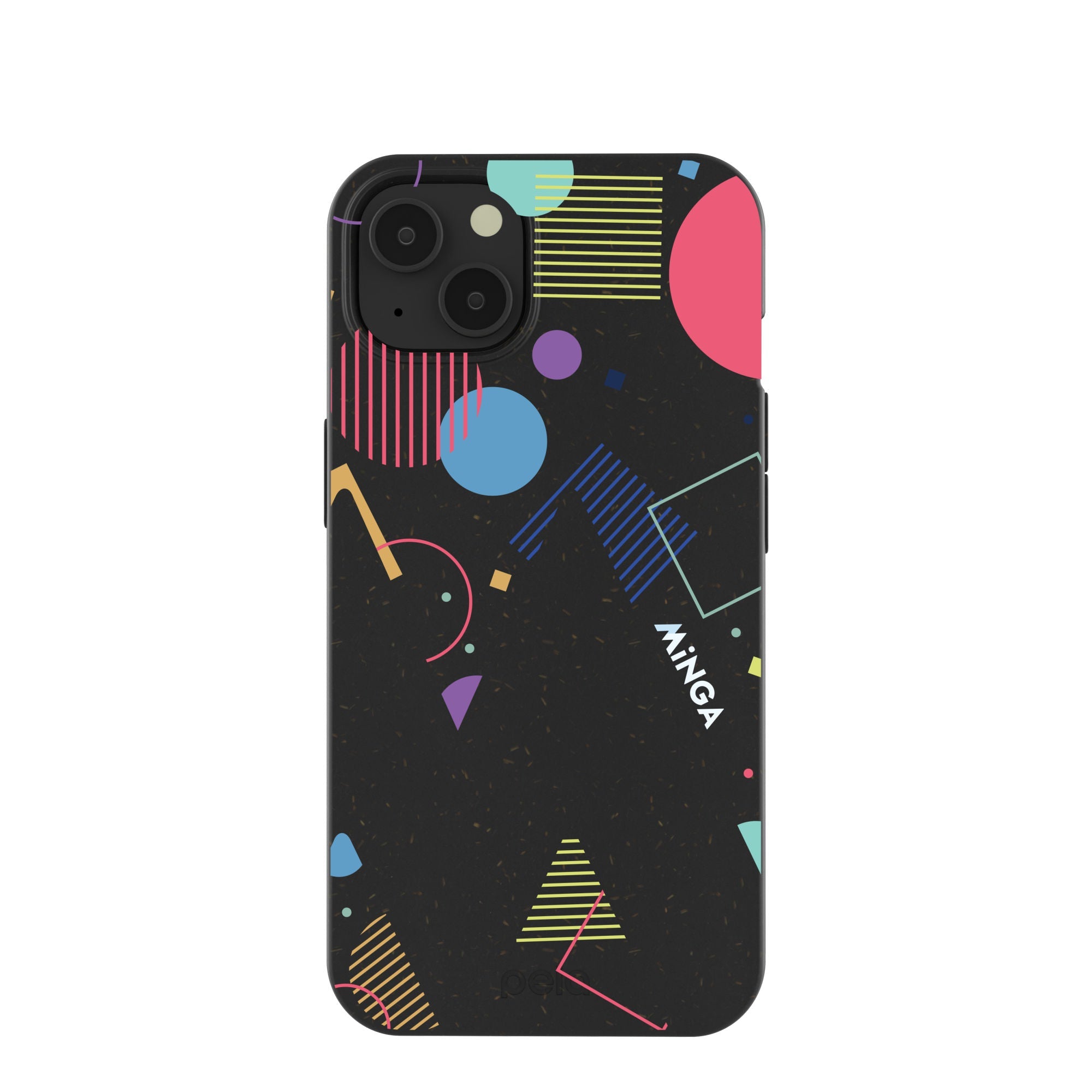 Black Minga Party iPhone 13 Case Refurbished - Pela Case refurbished available on Cerqular