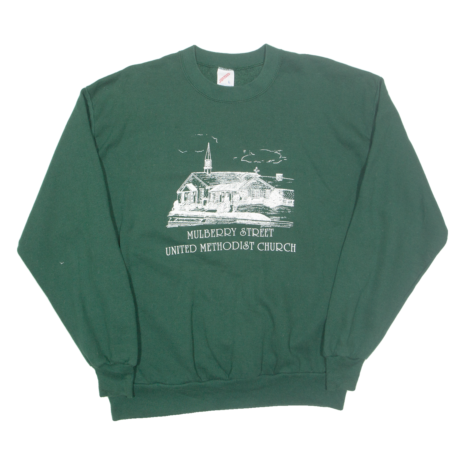 JERZEES Mulberry Street Mens Sweatshirt Green L Refurbished - N/A refurbished available on Cerqular