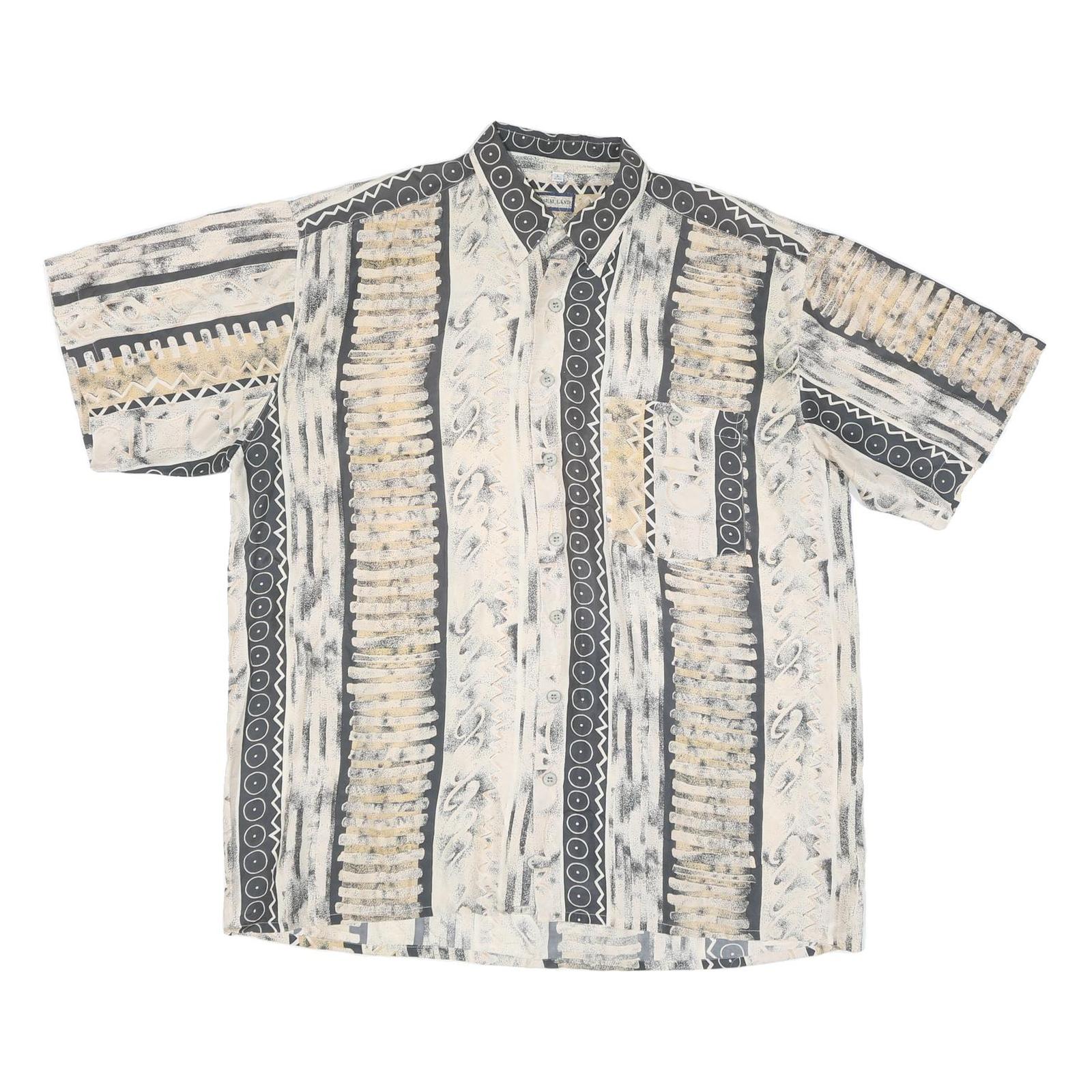 Buy Mens Beige & Grey Abstract Pattern Shirt L Casual Summer Short Sleeve Button Refurbished - $19.49 Mens Beige & Grey Abstract Pattern Shirt L Casual Summer Short Sleeve Button Refurbished - N/A refurbished available on Cerqular