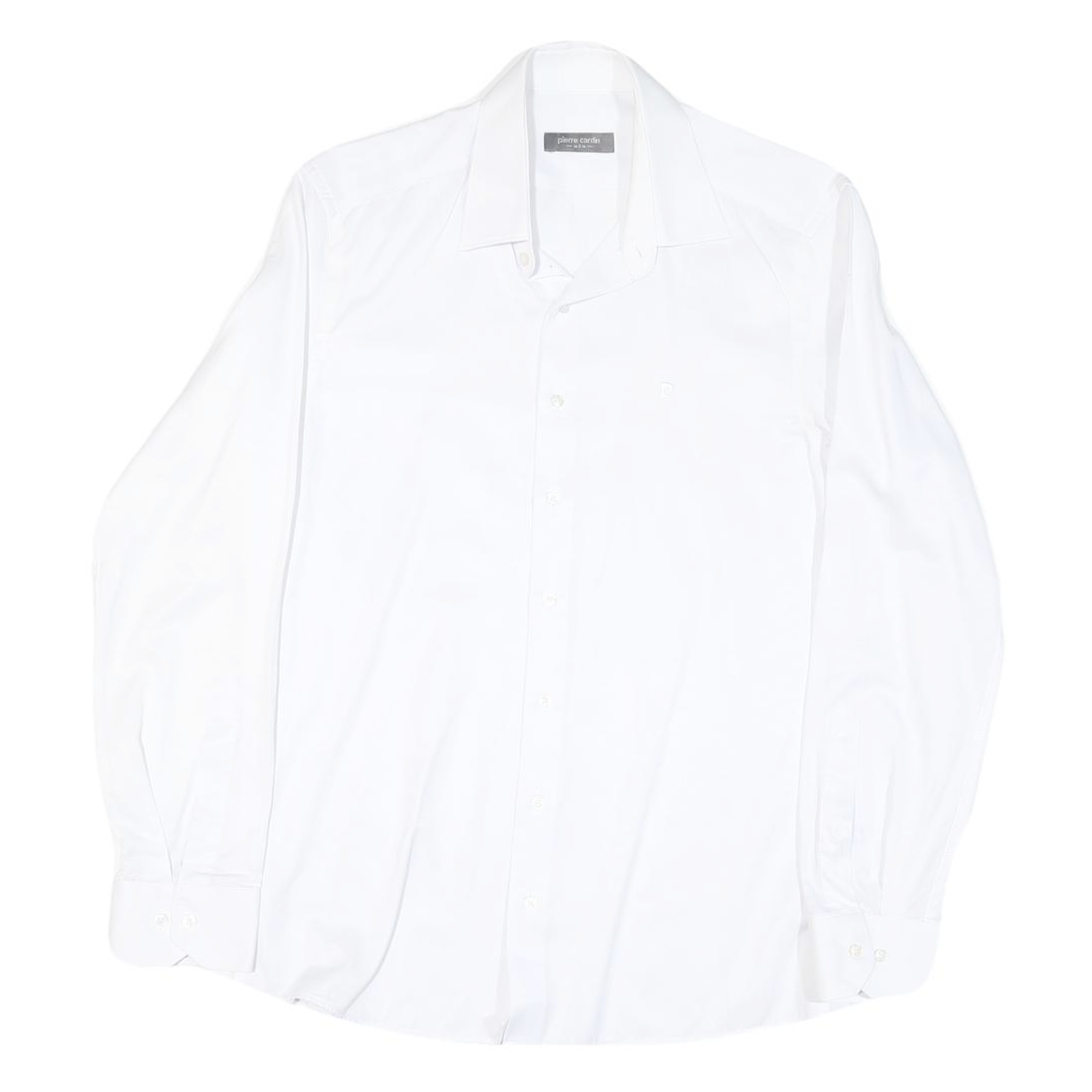 PIERRE CARDIN Mens White Shirt S Button Collar Classic Fit Formal Cotton Blend Refurbished - N/A refurbished available on Cerqular