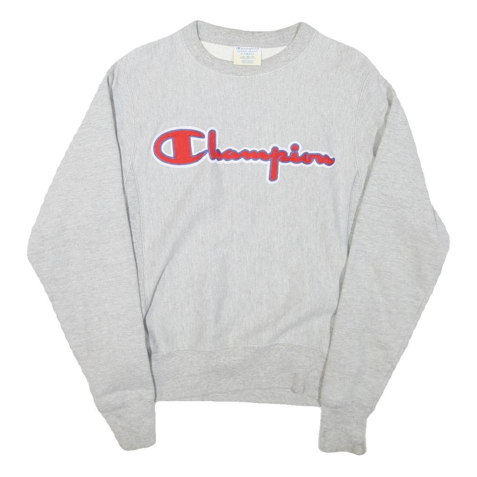 CHAMPION REVERSE WEAVE Mens Grey Crew Neck XS Cotton Blend Pullover Sweatshirt Refurbished - N/A refurbished available on Cerqular