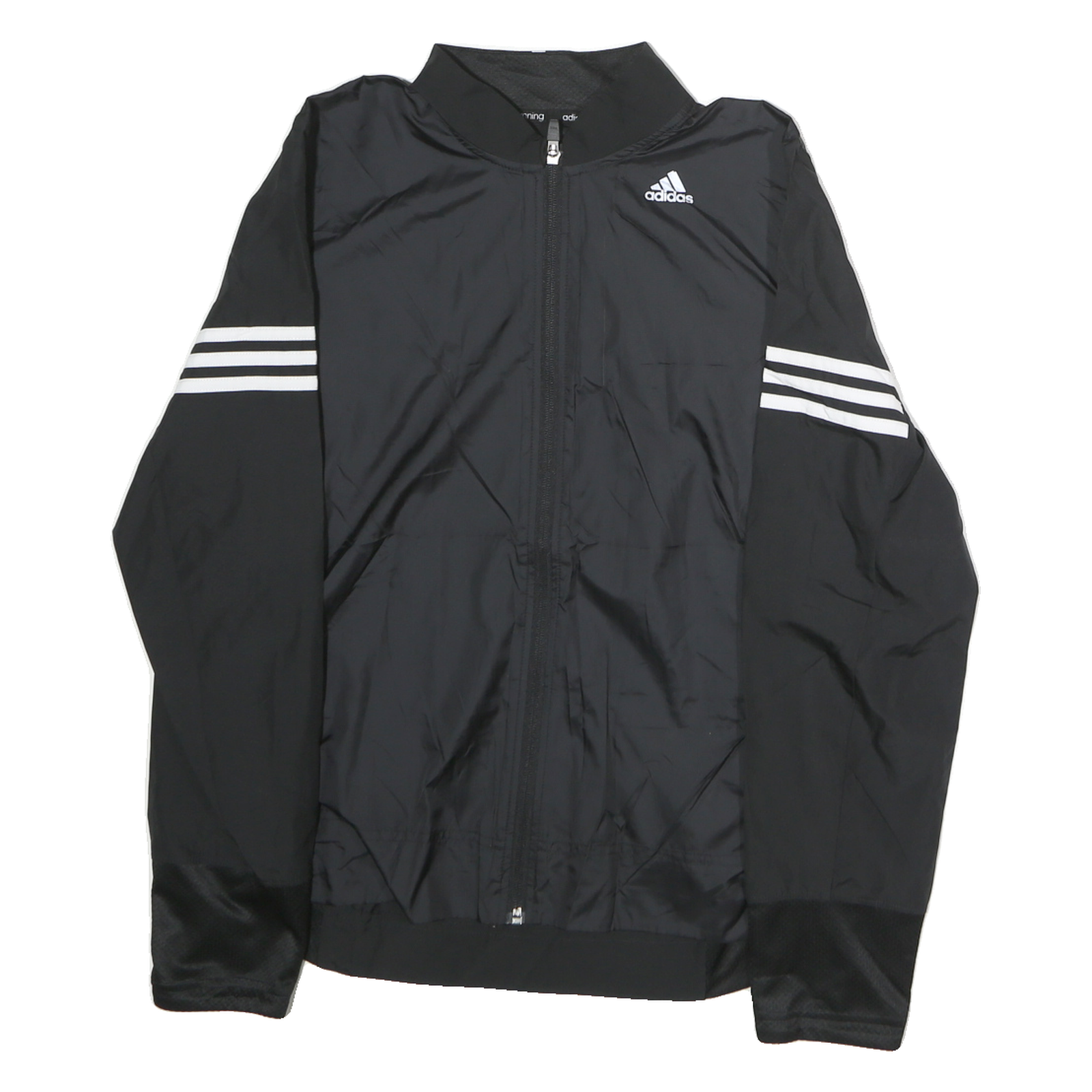 ADIDAS Mens Black Athletic Jacket M Polyester Zip Plain Sportswear Refurbished - N/A refurbished available on Cerqular