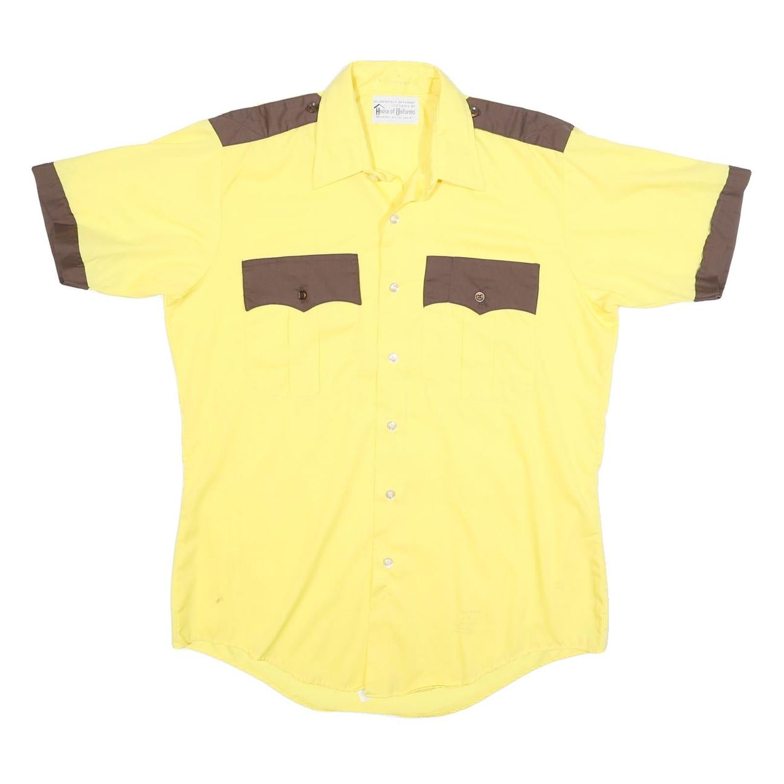 Buy HOUSE OF UNIFORMS Mens Yellow & Brown Cotton Blend Shirt M Workwear Button Down Refurbished - $16.89 HOUSE OF UNIFORMS Mens Yellow & Brown Cotton Blend Shirt M Workwear Button Down Refurbished - N/A refurbished available on Cerqular