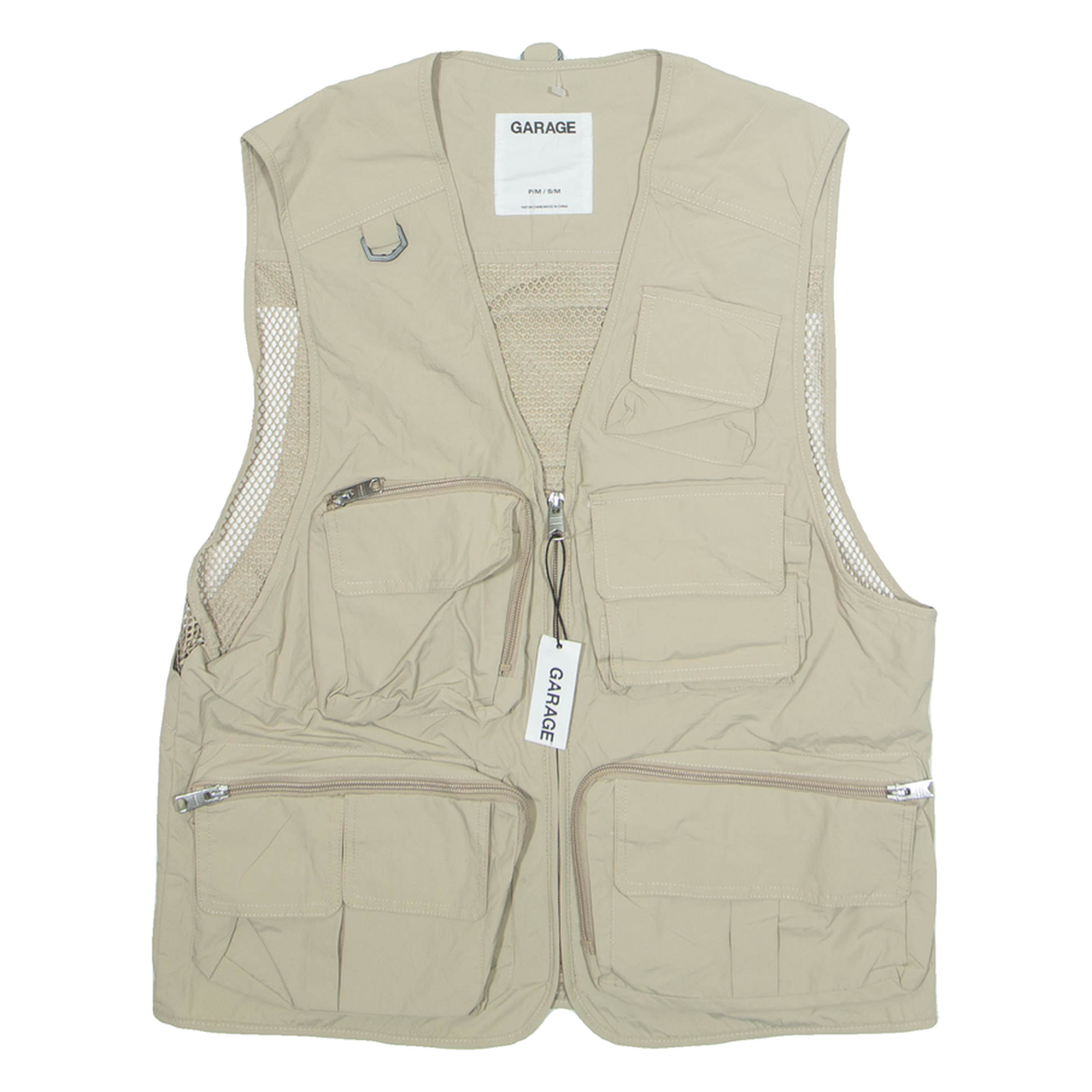 GARAGE Mens Gilet Beige Nylon S Refurbished - N/A refurbished available on Cerqular