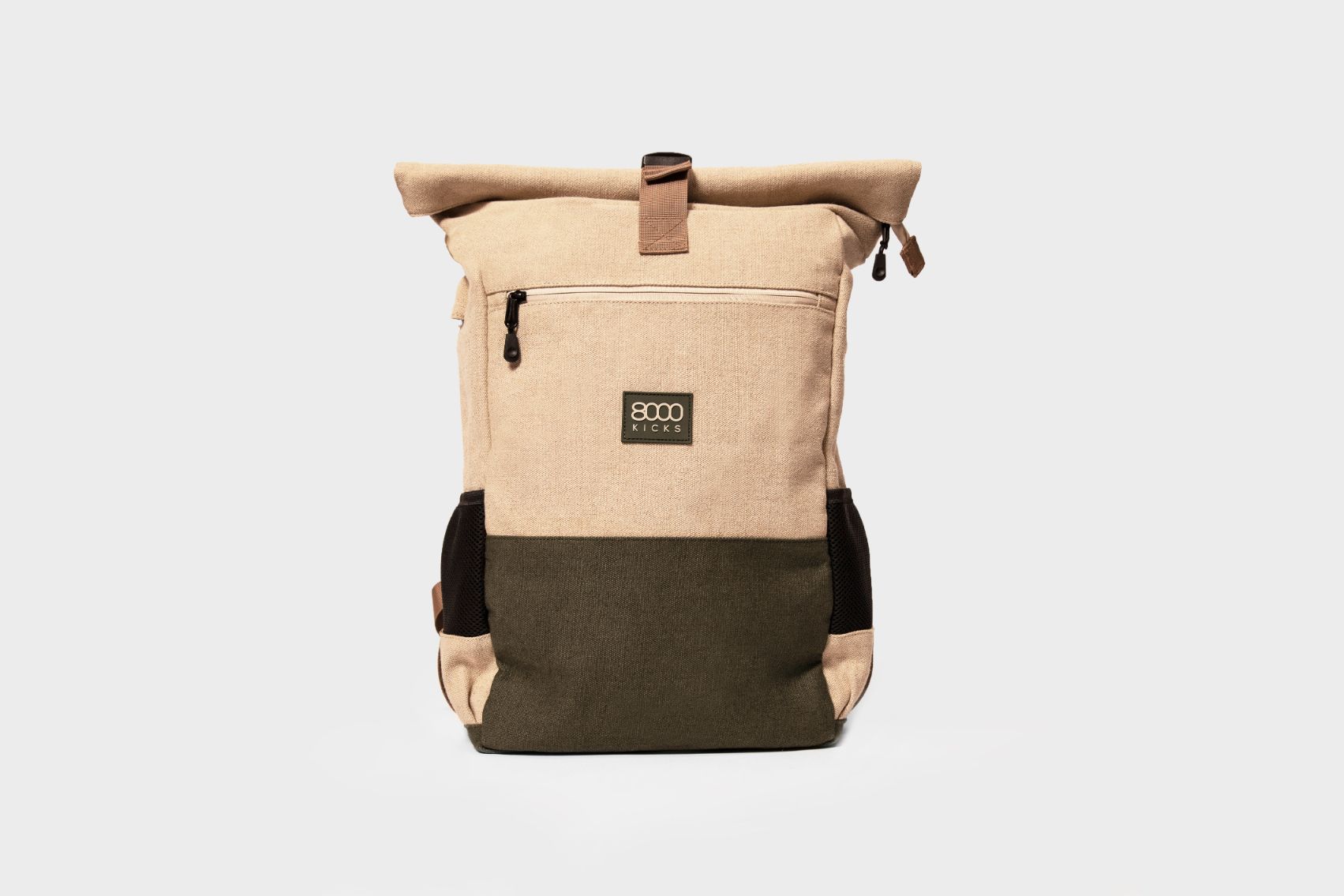Everyday - The #1 weatherproof hemp bag | Color: Beige and Green Refurbished - 8000Kicks refurbished available on Cerqular
