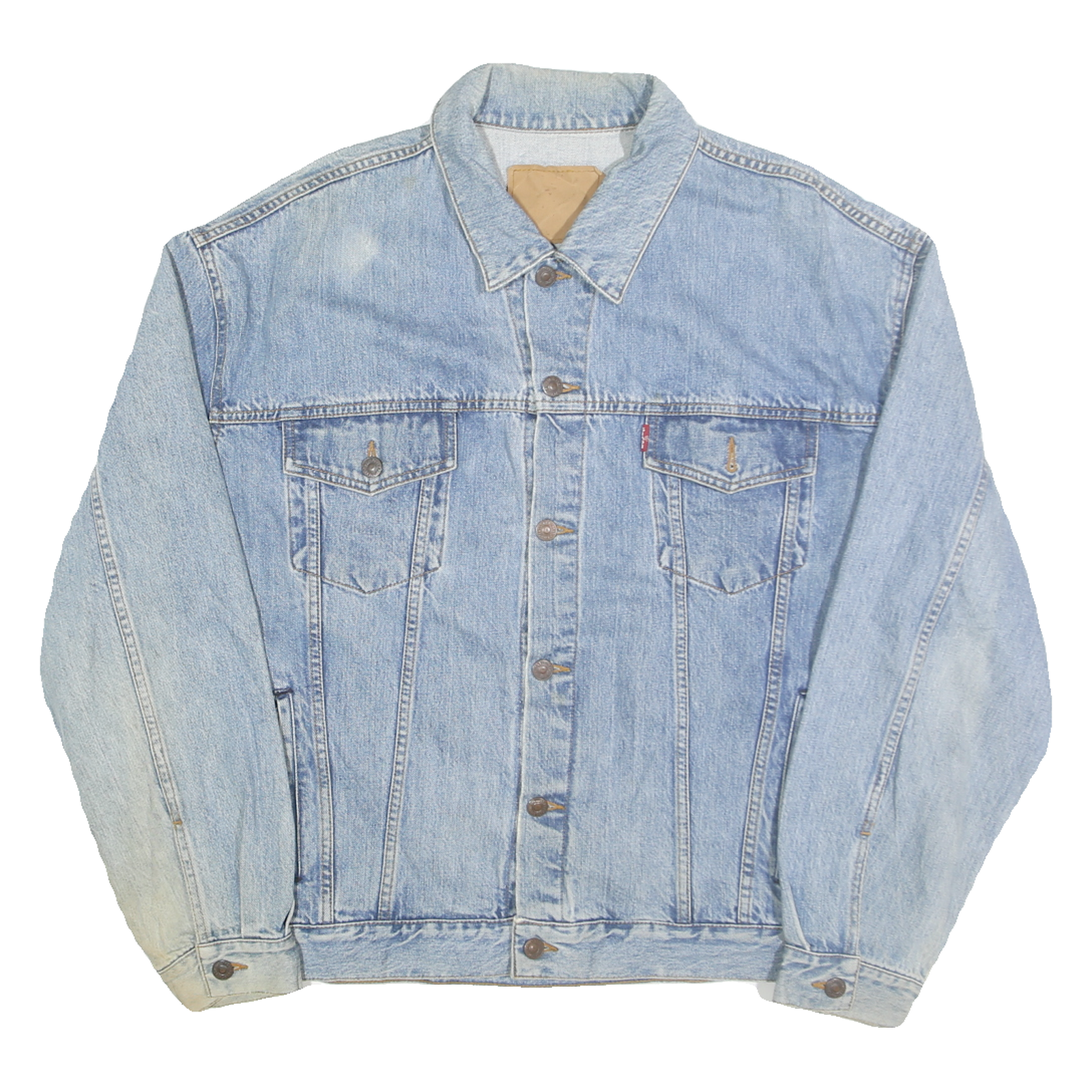 LEVI'S Mens Blue Denim Jacket XL Cotton Classic Button Closure Casual Style Refurbished - N/A refurbished available on Cerqular