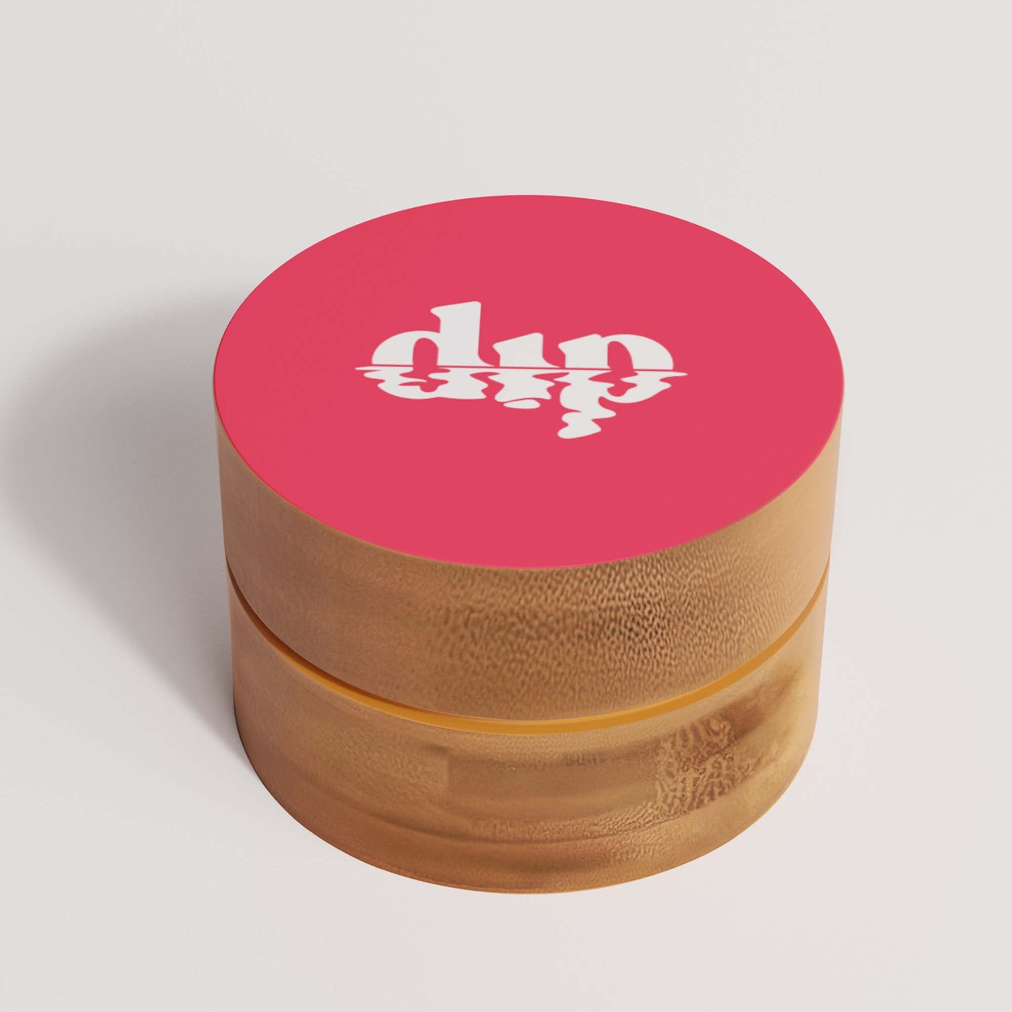 Mini Bamboo Travel Case with Coaster : Red Refurbished - Dip Sustainable Hair Care refurbished available on Cerqular