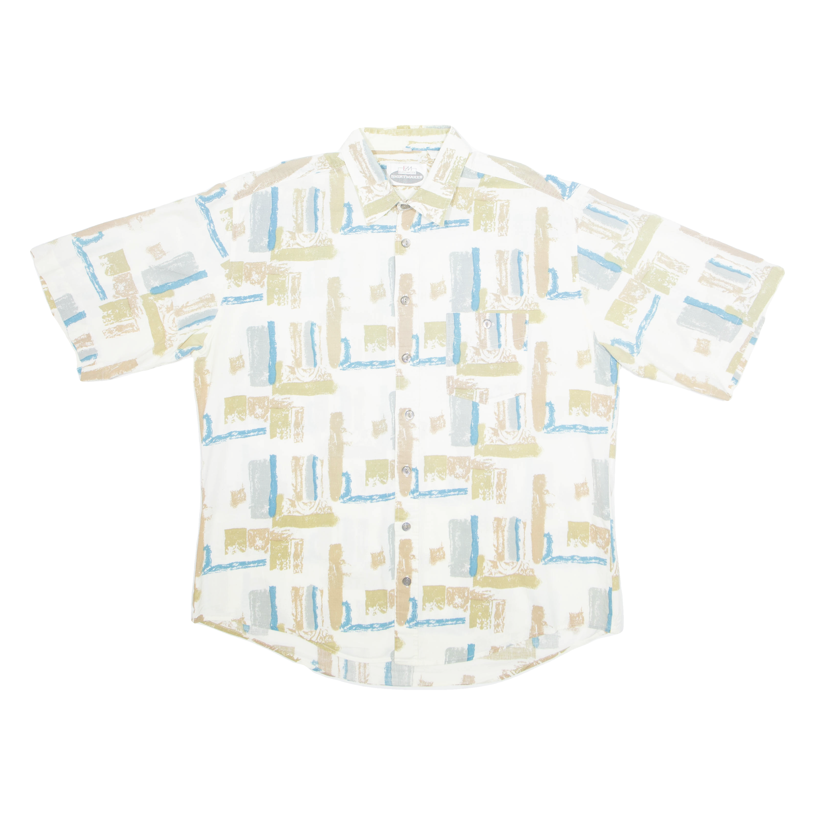 EURO MODE Mens Shirt Beige Crazy Pattern XL Refurbished - N/A refurbished available on Cerqular