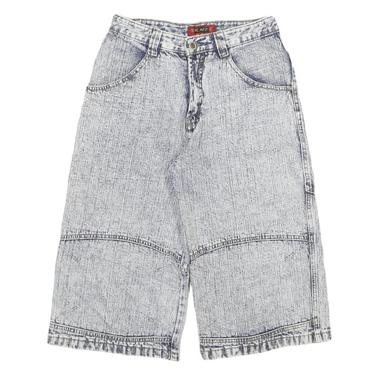 RWF Womens Shorts Blue Casual Regular Fit XXS W24 Cotton Blend Relaxed Refurbished - N/A refurbished available on Cerqular