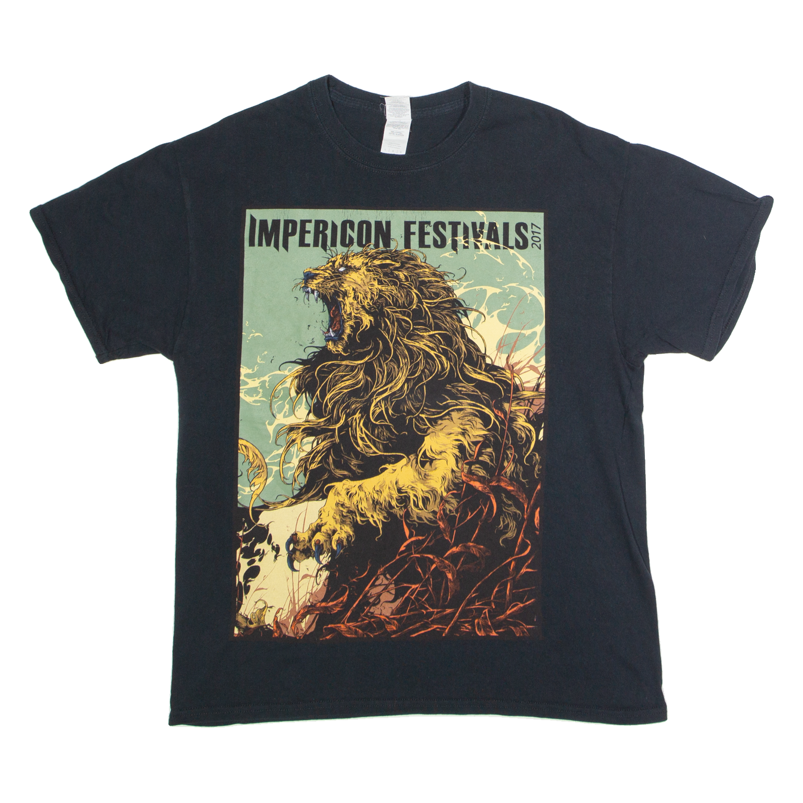 GILDAN Impericon Festivals 2017 Mens Band T-Shirt Black Crew Neck L Refurbished - N/A refurbished available on Cerqular