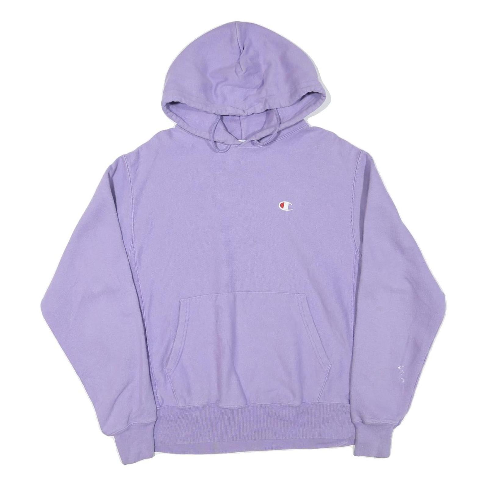 CHAMPION Mens Lilac Pullover Hoodie M Classic Cotton Blend Casual Sweatshirt Refurbished - N/A refurbished available on Cerqular