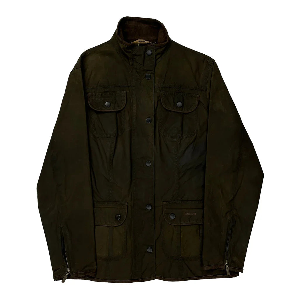 Barbour Wax Jacket - Medium Green Cotton Refurbished - Thrifted (note: this is a term often used to describe second- refurbished available on Cerqular