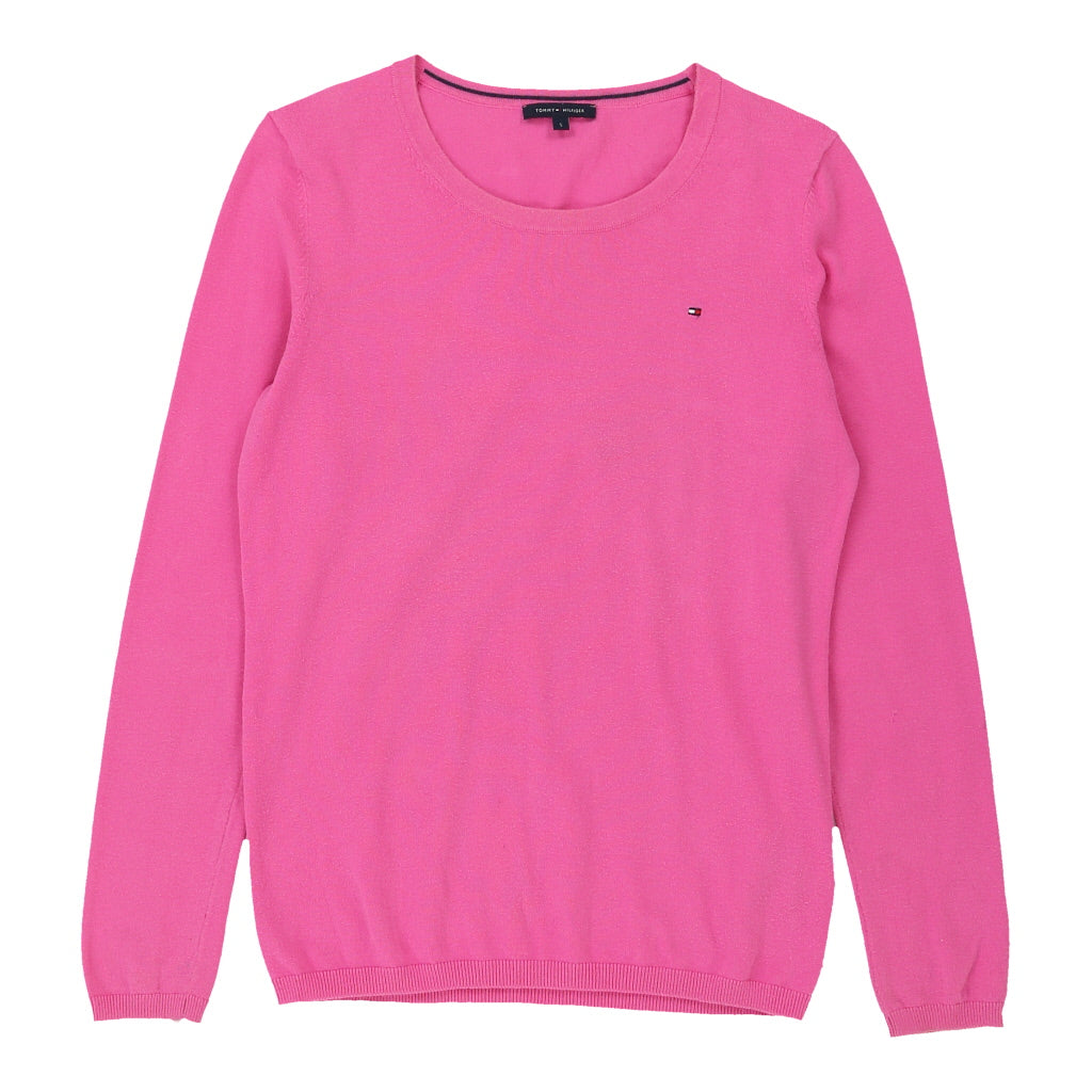 Tommy Hilfiger Jumper - Small Pink Cotton | Size: small Refurbished - N/A (Preloved Designer is not a specific brand, it refurbished available on Cerqular