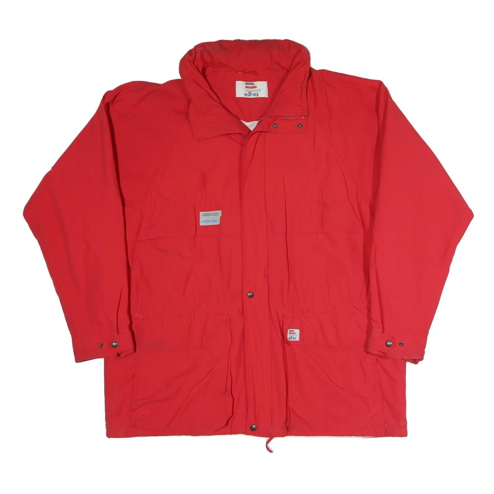 ELHO Mens Red Jacket 2XL Polyester Blend Zip Outdoor Waterproof Shell Refurbished - N/A refurbished available on Cerqular
