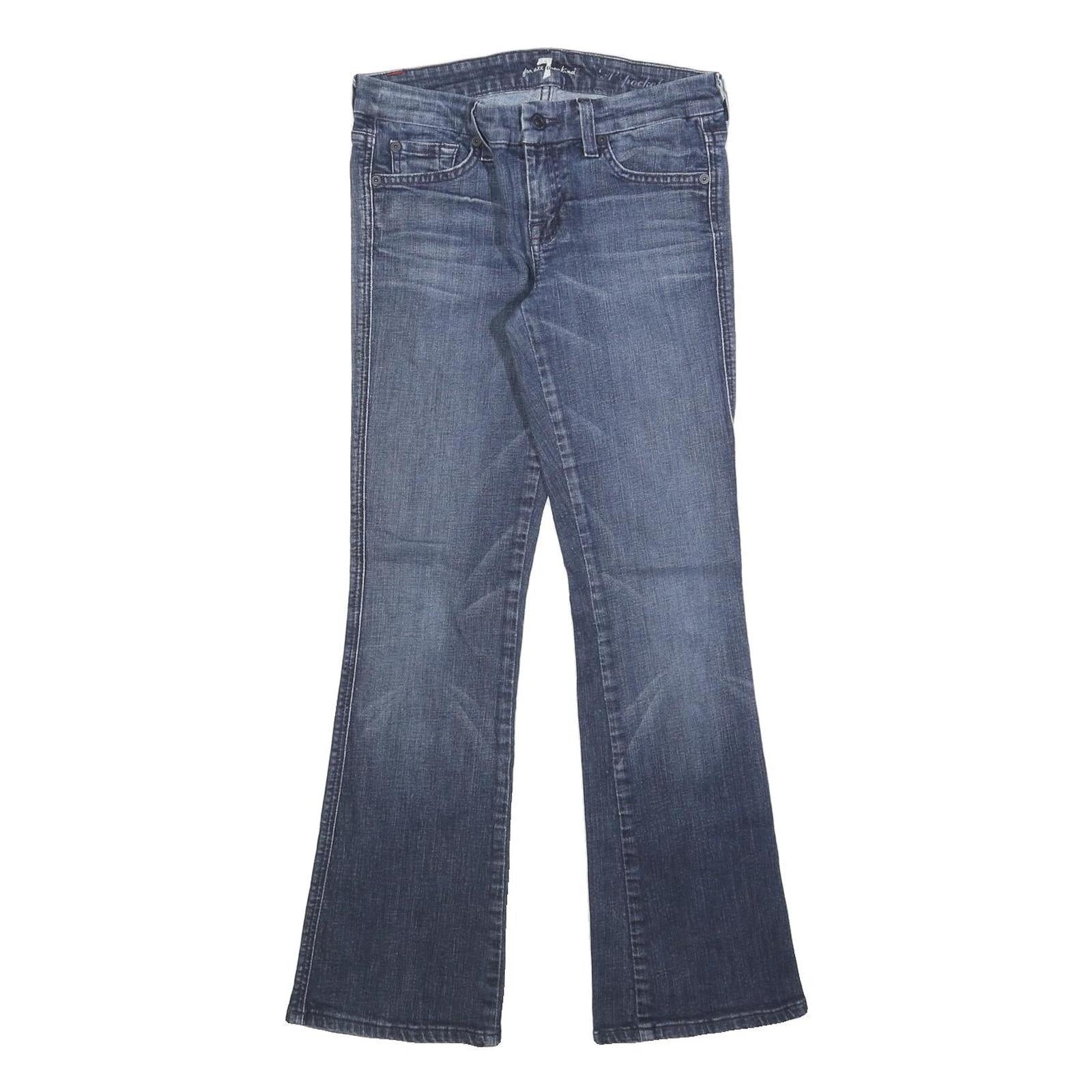 7 FOR ALL MANKIND Womens Jeans Blue Slim Flared Denim Medium W26 L28 Stylish Refurbished - N/A refurbished available on Cerqular