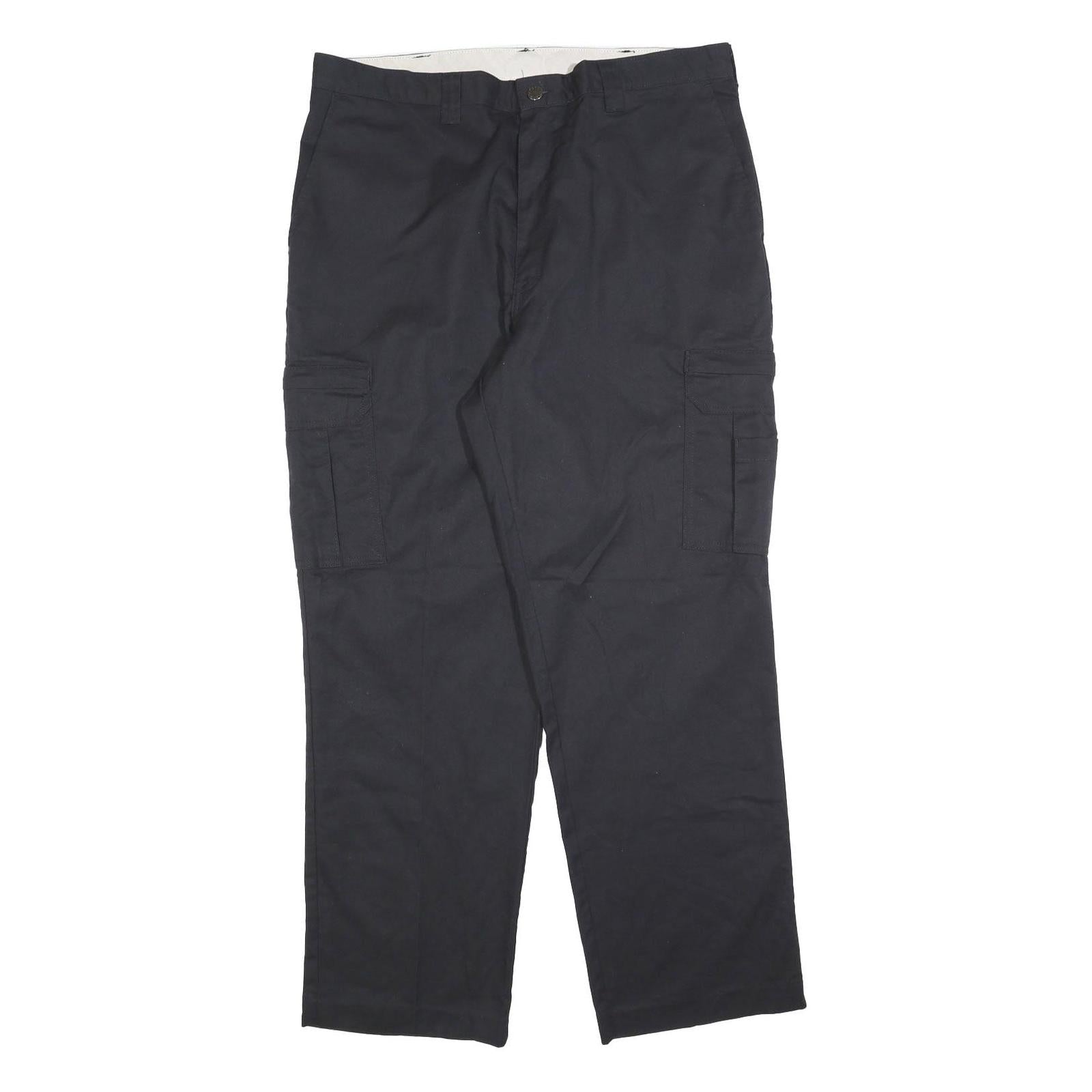 DICKIES Mens Cotton Blend Black Regular Fit Straight Leg Trousers W38 L32 Refurbished - N/A refurbished available on Cerqular